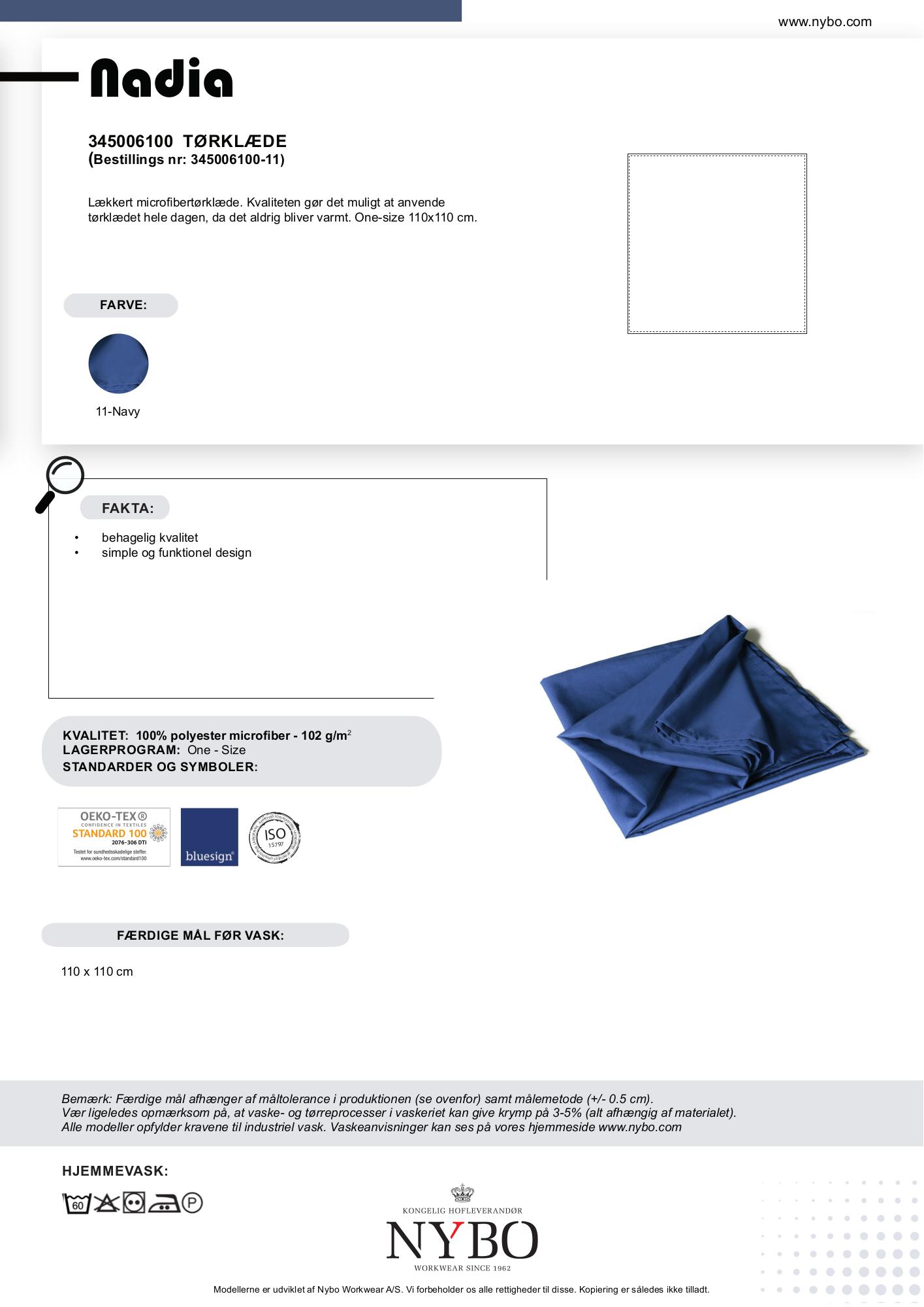 Nybo Navy Nadia Tørklæde, Let Mikrofiber