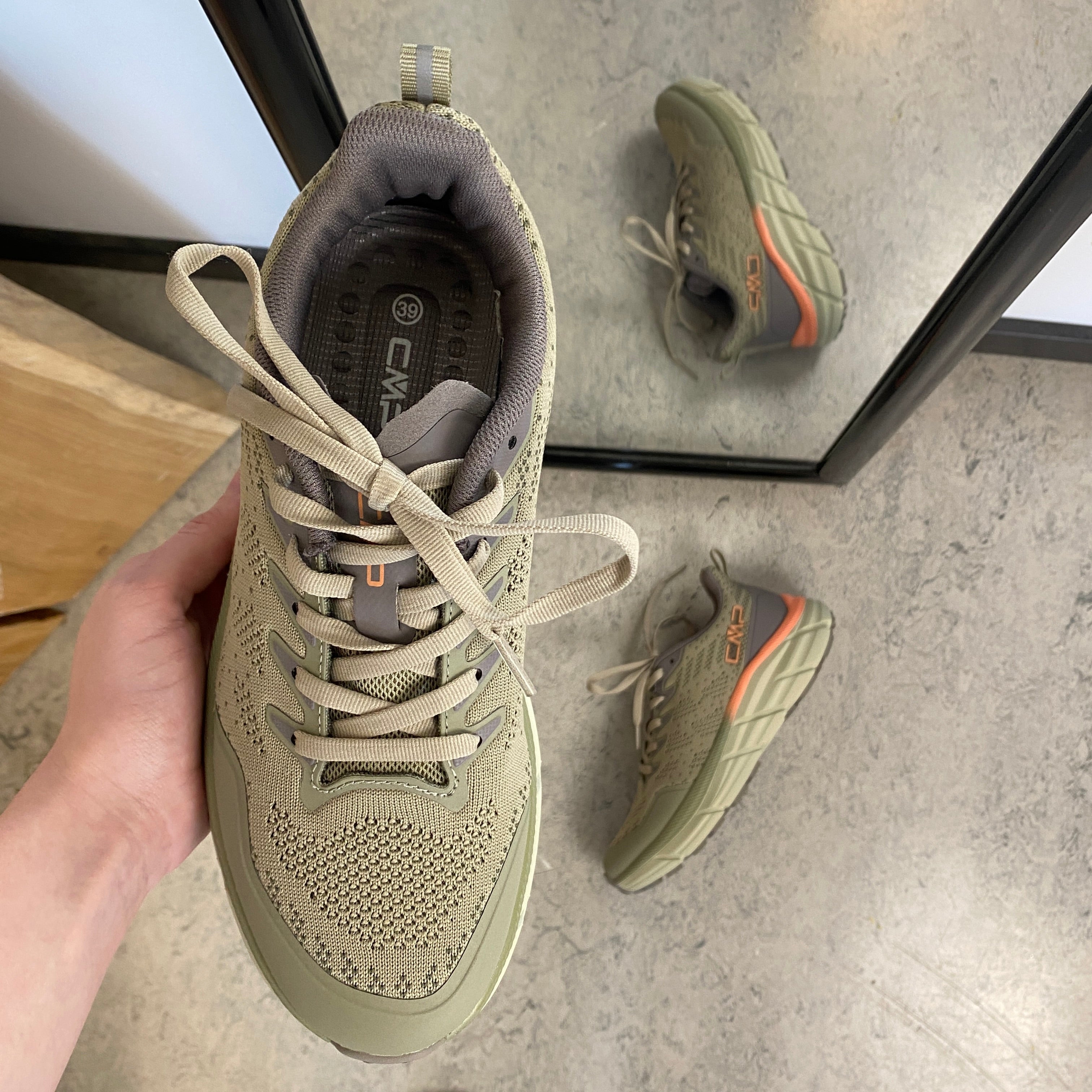 CMP Rahmsy Wmn Multifunctional Shoes – oliven med orange detalje ved hælen