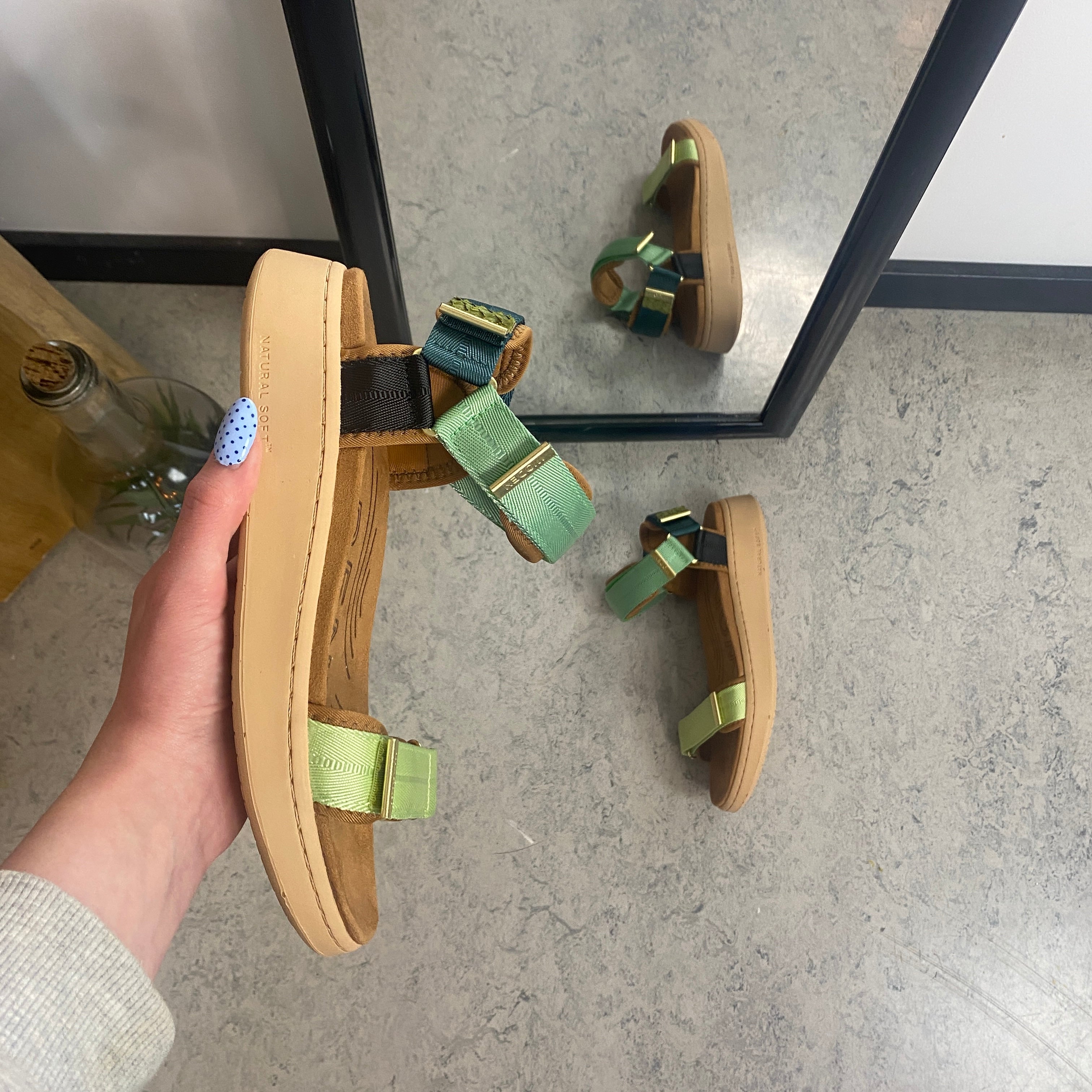 Line – Apple Green Multi – WODEN sandal