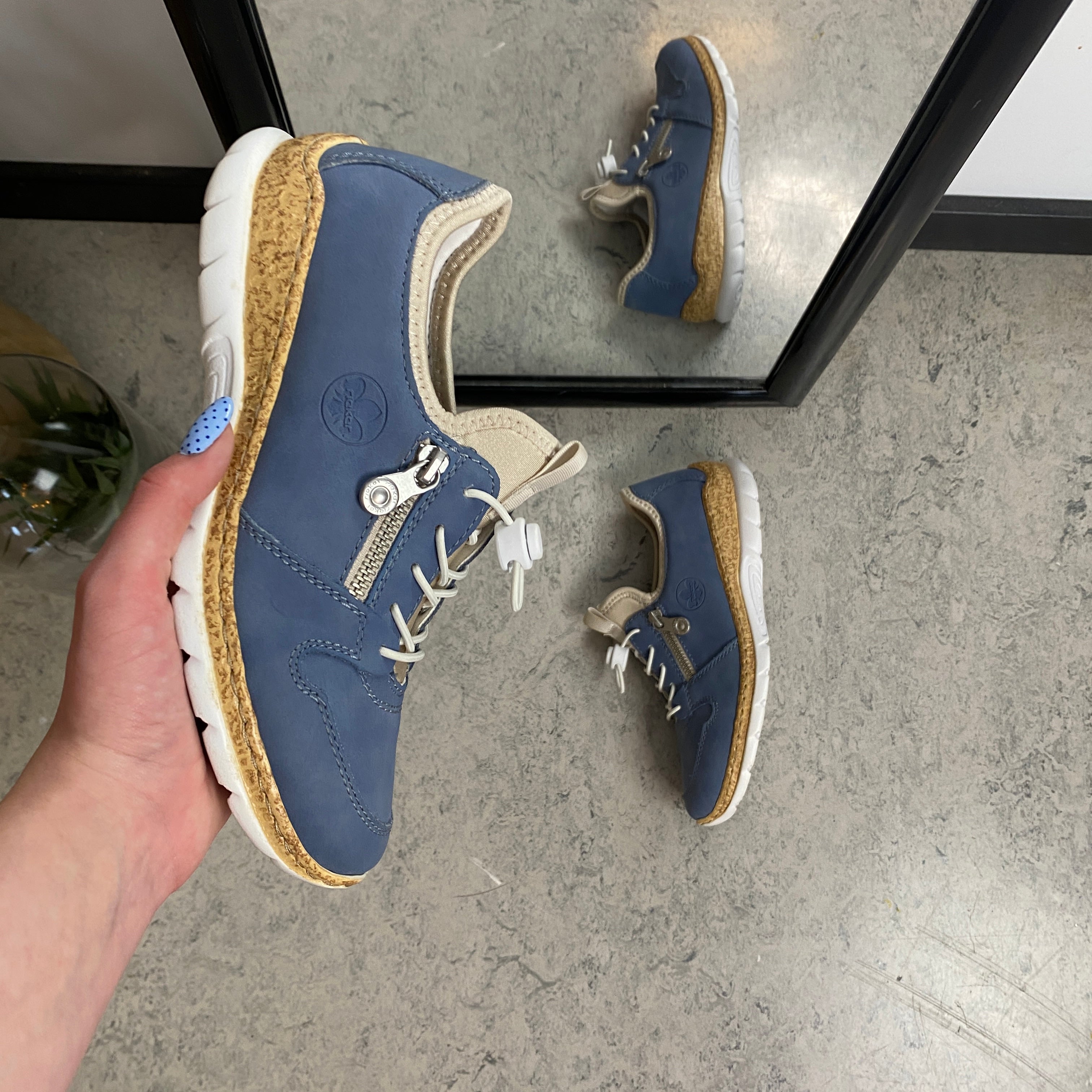 Rieker sneakers til dame – Blå