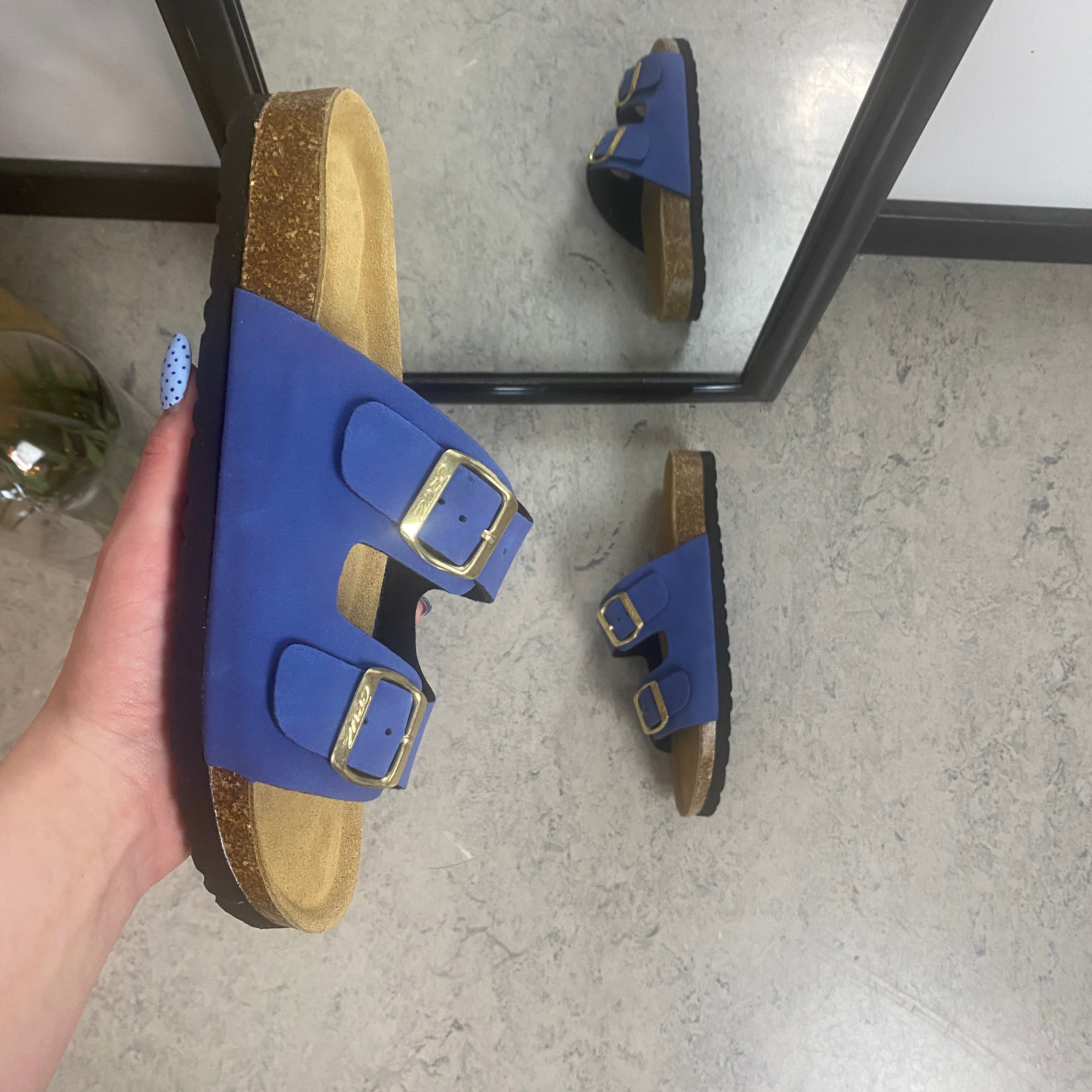 Cruz slip on sandal – Blå