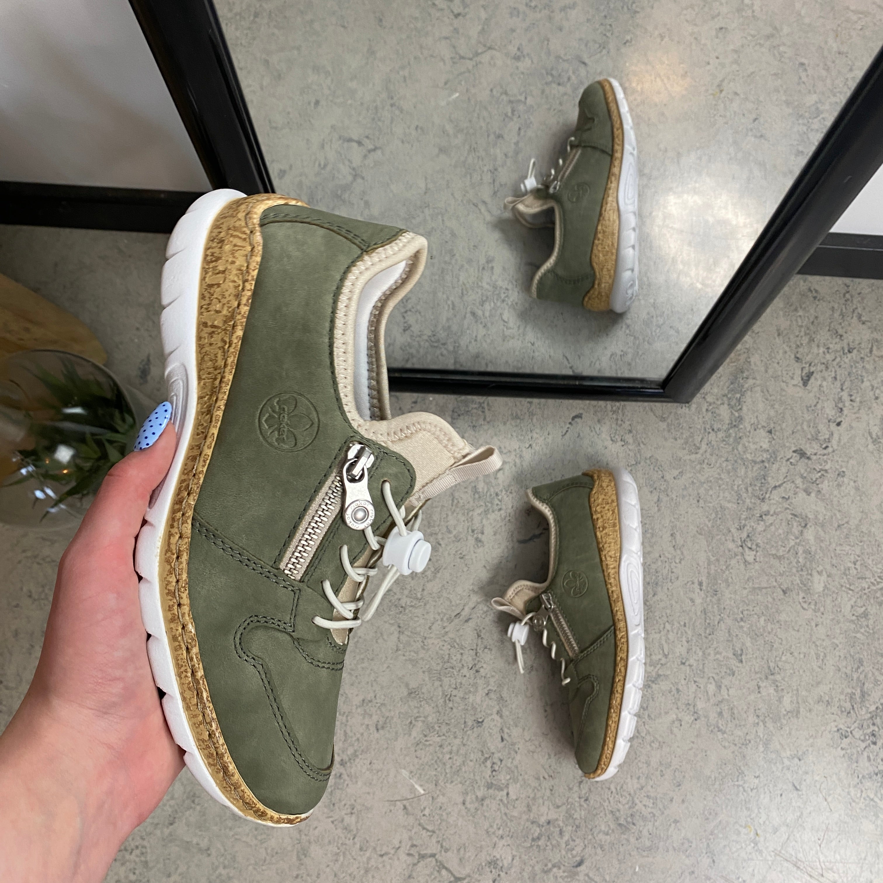Rieker sneakers til dame – Grøn