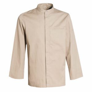 Nybo Khaki Unisex New Nordic Kokkejakke, Langærmet, Komfort, Strækbar