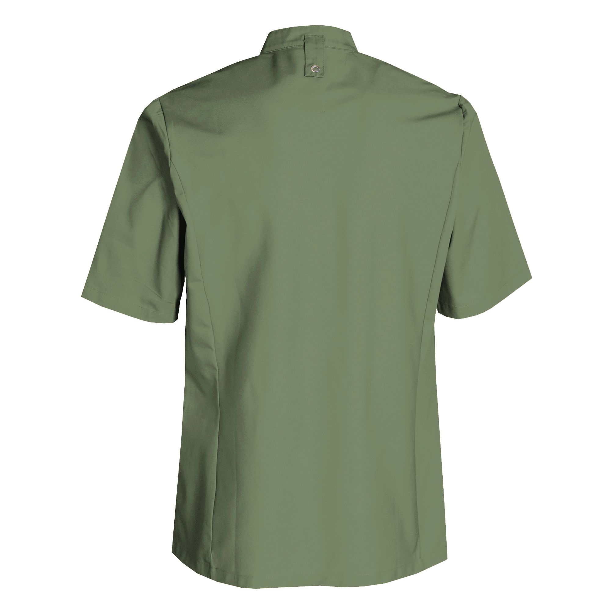Nybo Grøn Unisex New Nordic Kokkejakke, Kortærmet, Stretch, Komfortabel Pasform