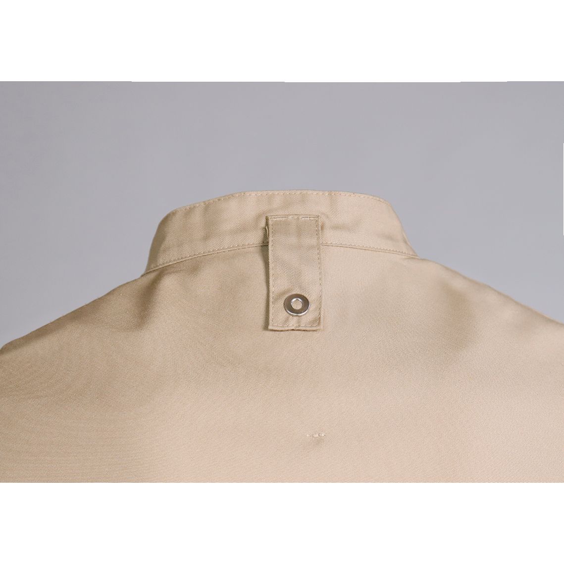 Nybo Khaki Unisex New Nordic Kokkejakke, Kortærmet, Ergonomisk, Strækbar