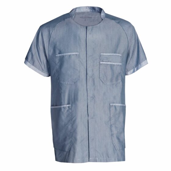 Nybo Navy Unisex Comfort Skjorte/Tunika, Stræk, Raglanærmer, Åndbar