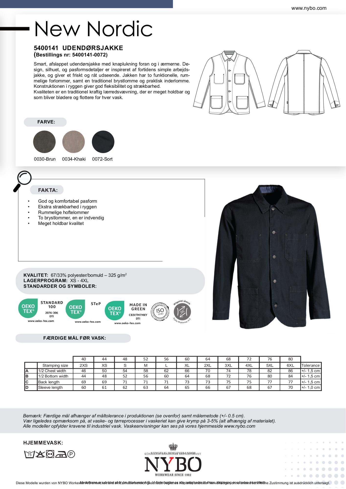 Nybo Sort Unisex New Nordic Udendørsjakke, Komfort, Holdbar, Strækbar Ryg