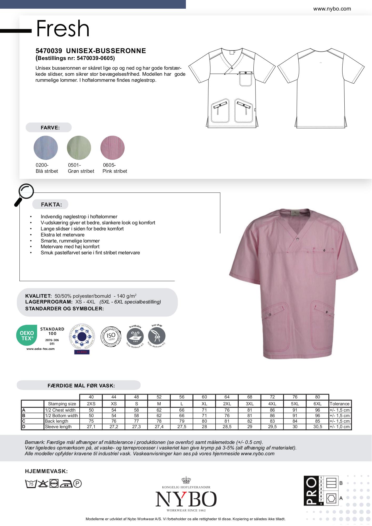 Nybo Lime Stribet Unisex Fresh Busseronne, Slidstærk, Justerbar Pasform