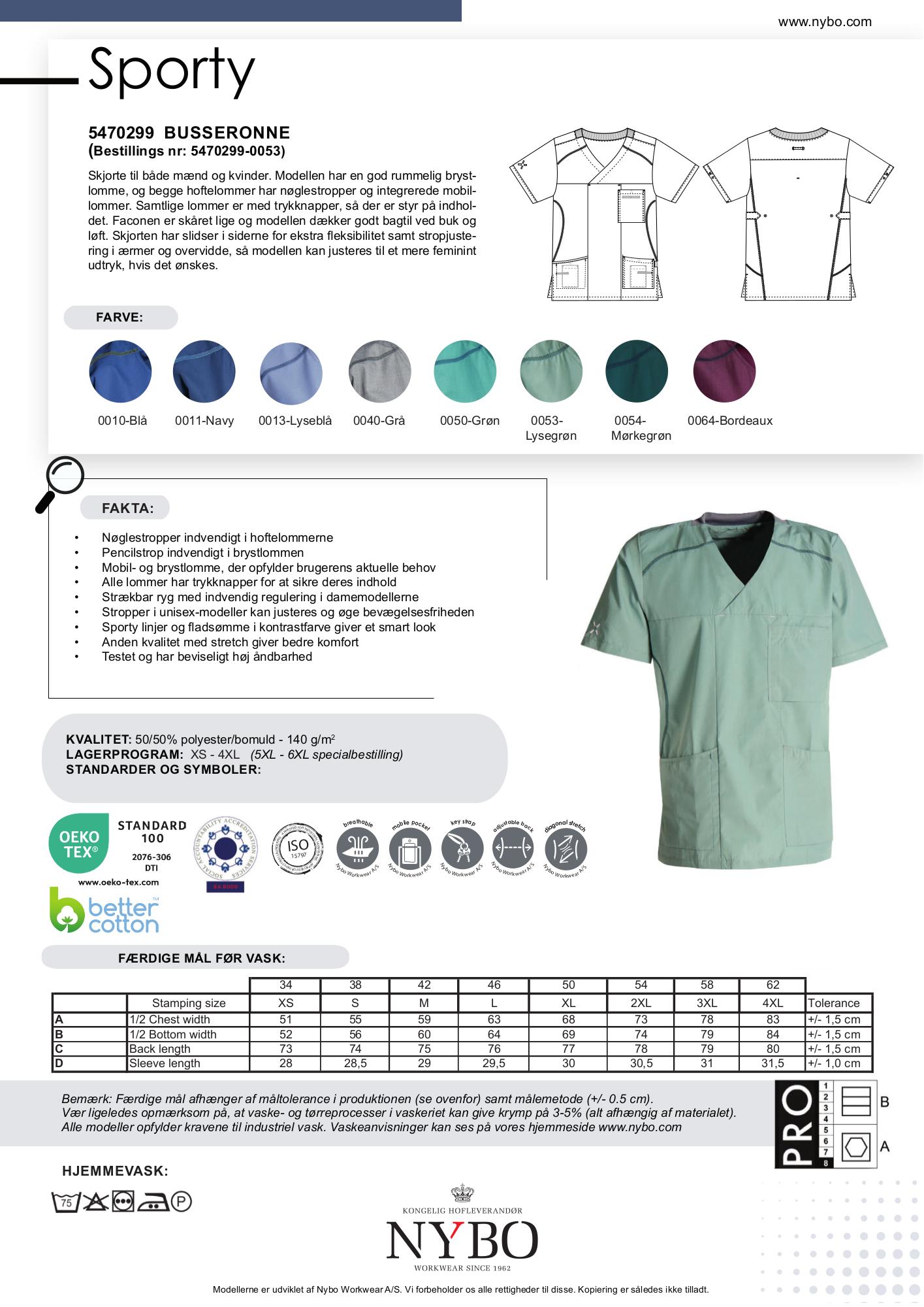 Nybo Lysegrøn Unisex Sporty Busseronne, Fleksibel, Justerbar