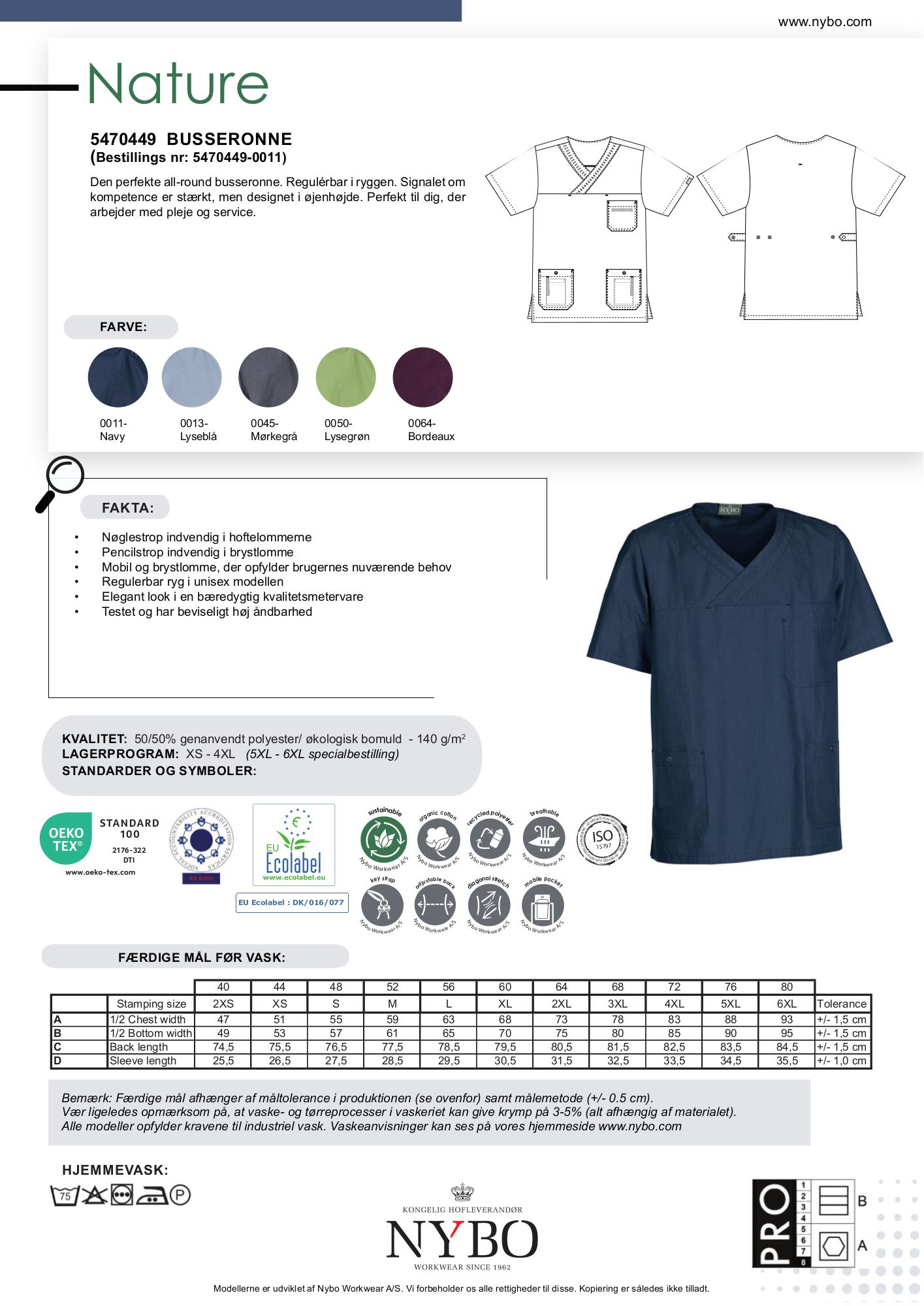 Nybo Navy Unisex Nature Busseronne, Regulérbar, Slidstærk