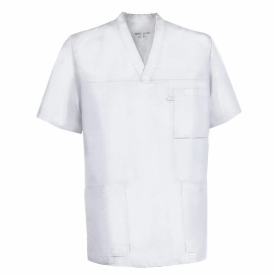 Nybo Hvid Unisex Frame Busseronne, V-udskæring, Sporty Design, Komfort