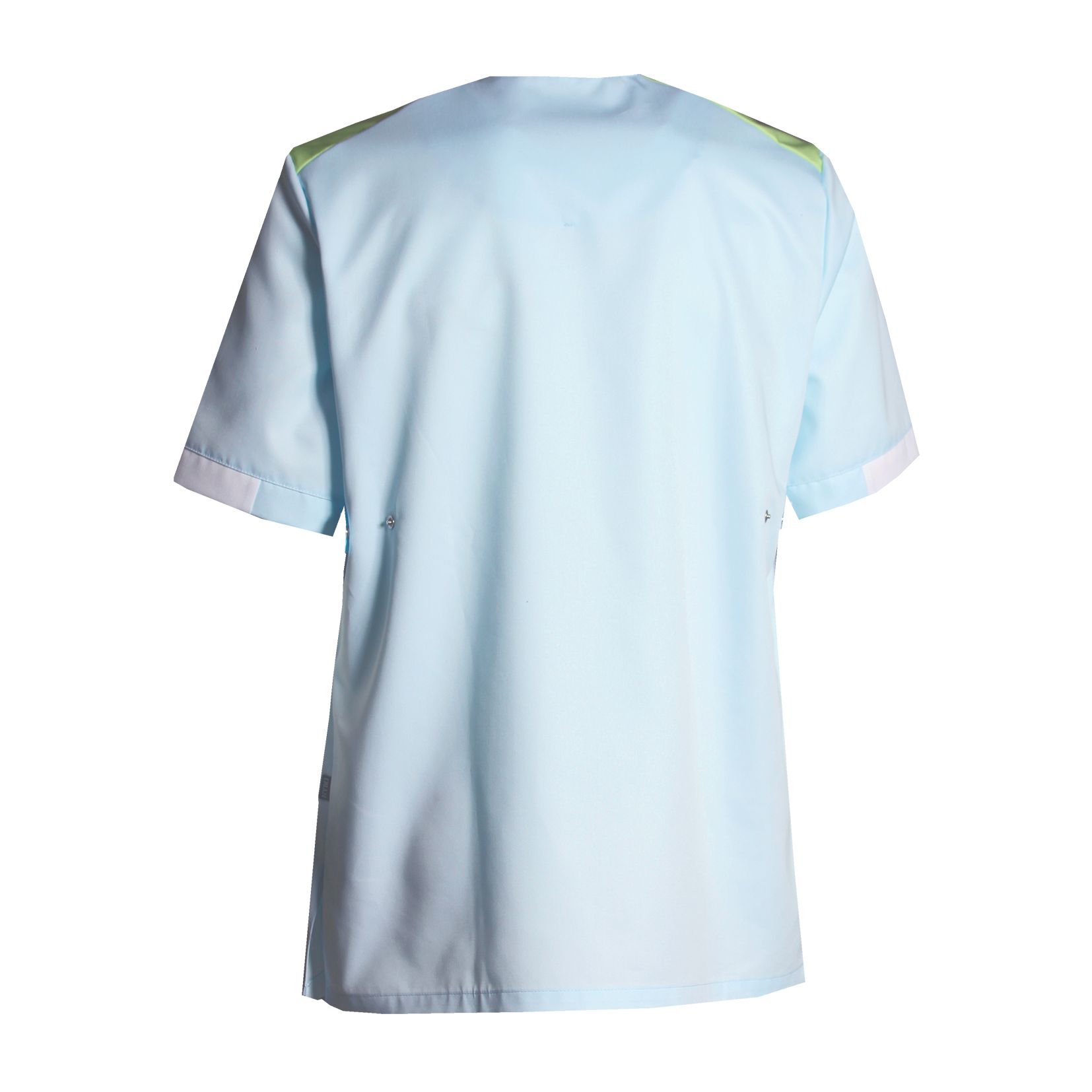 Nybo Lyseblå/Hvid/Lysegrøn Unisex Nova Premium Busseronne, Komfort, Slidser, Justerbar