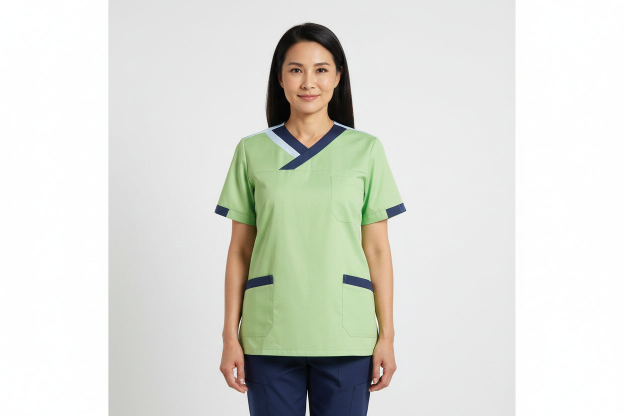 Nybo Lysegrøn/Navy/Lyseblå Unisex Nova Premium Busseronne, Lang Slidser, Komfort