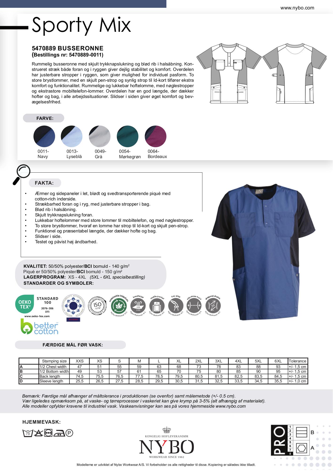 Nybo Navy Unisex Sporty Mix Busseronne, Komfort, Åndbar, Stretch