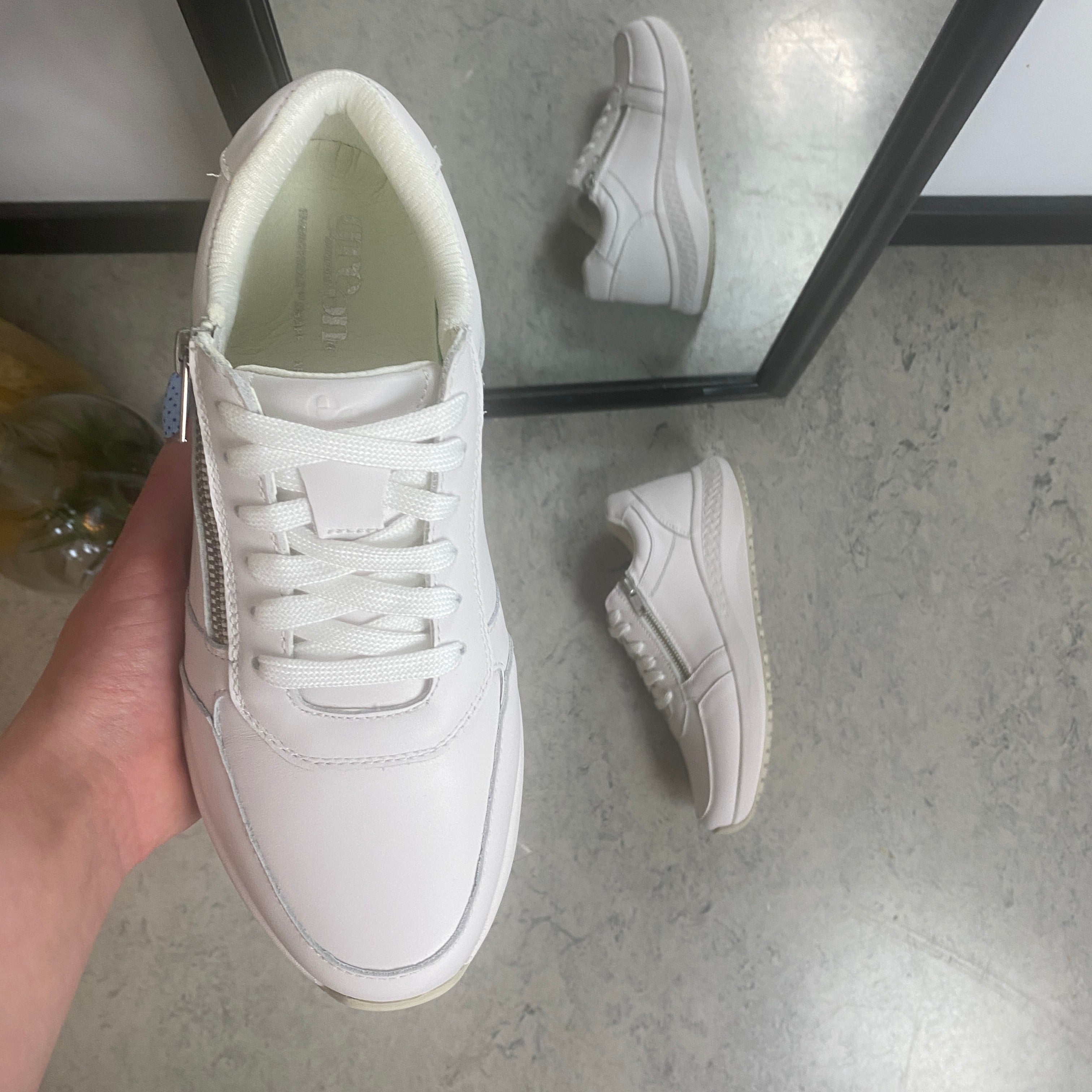 Zigga Zehra sneaker fra Green Comfort – hvid komfortsko i anilinlæder