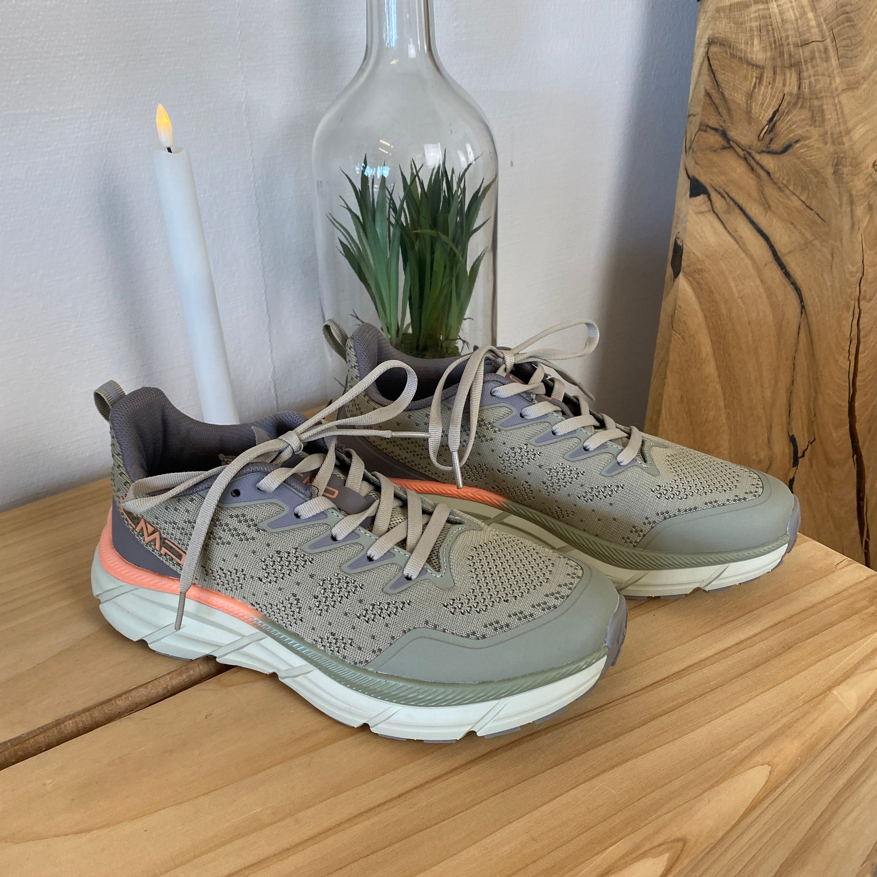 CMP Rahmsy Wmn Multifunctional Shoes – oliven med orange detalje ved hælen