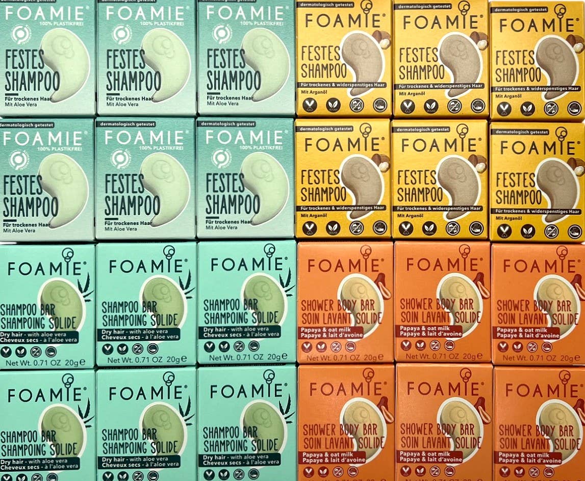 FOAMIE fast shampoo i rejsestørrelse