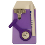 Lommebeskytter, penholder, penlygte og ur