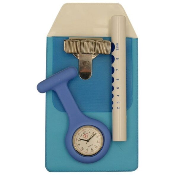 Lommebeskytter, penholder, penlygte og ur