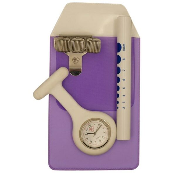 Lommebeskytter, penholder, penlygte og ur