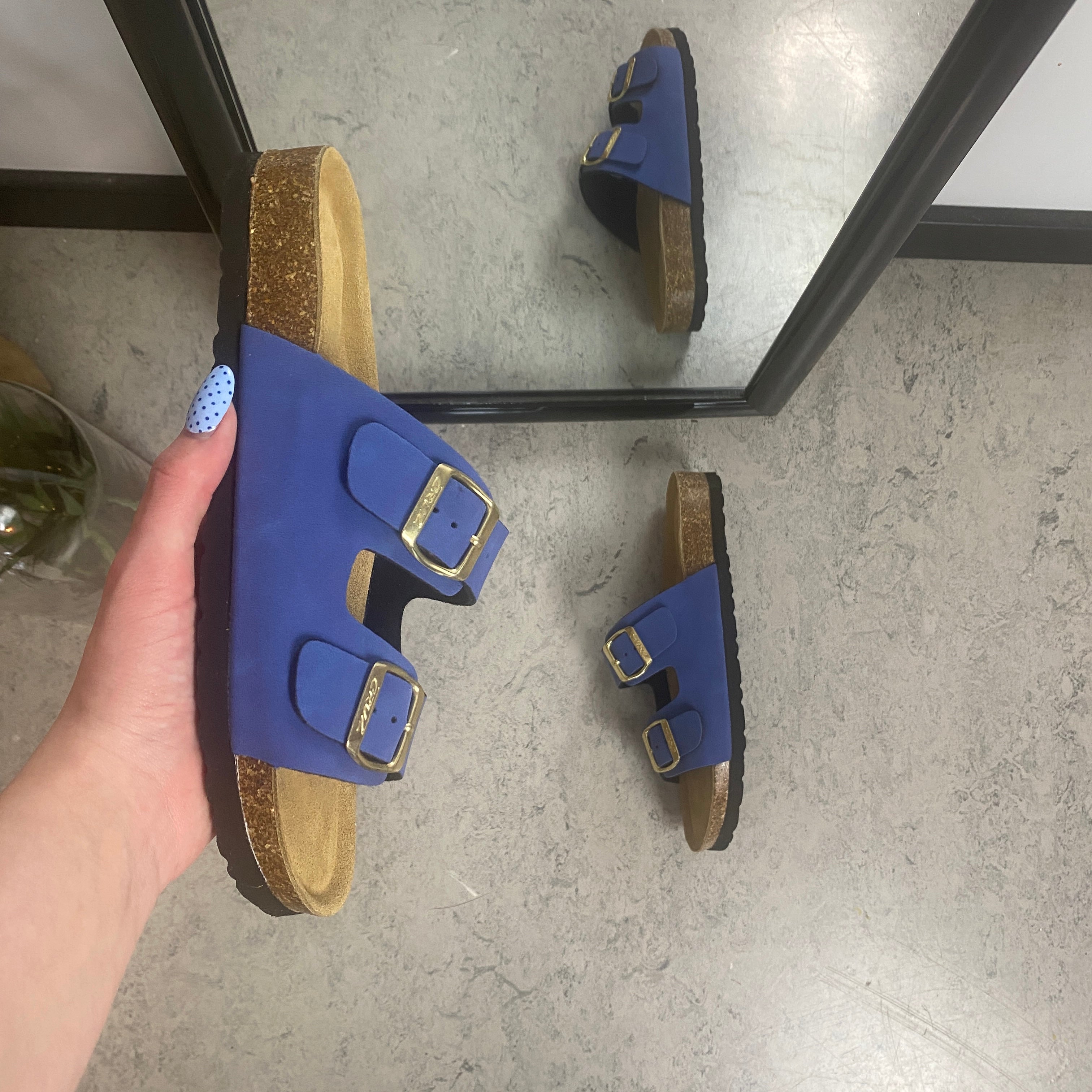 Cruz slip on sandal – Blå