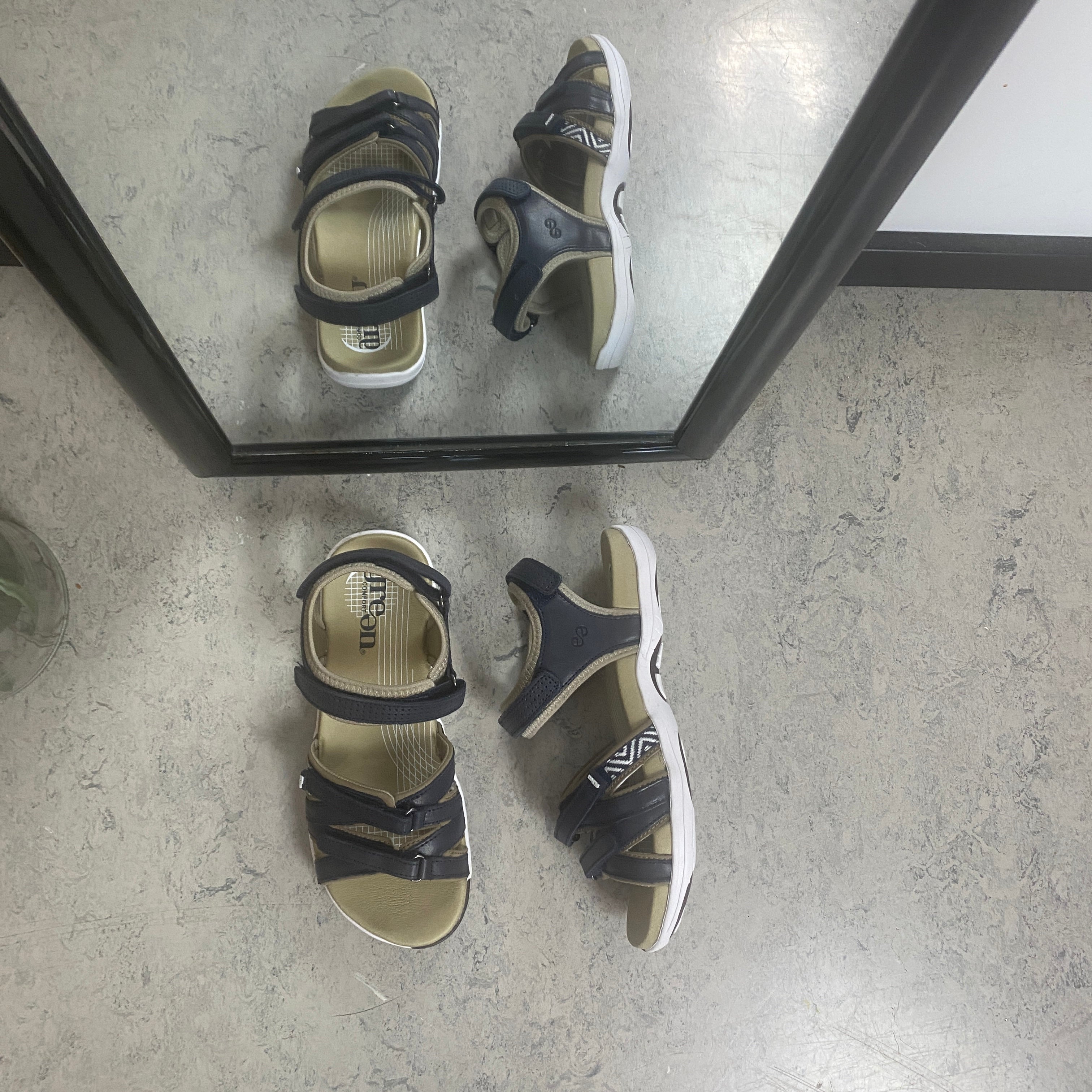 Green Comfort Corsica sandal – Marineblå