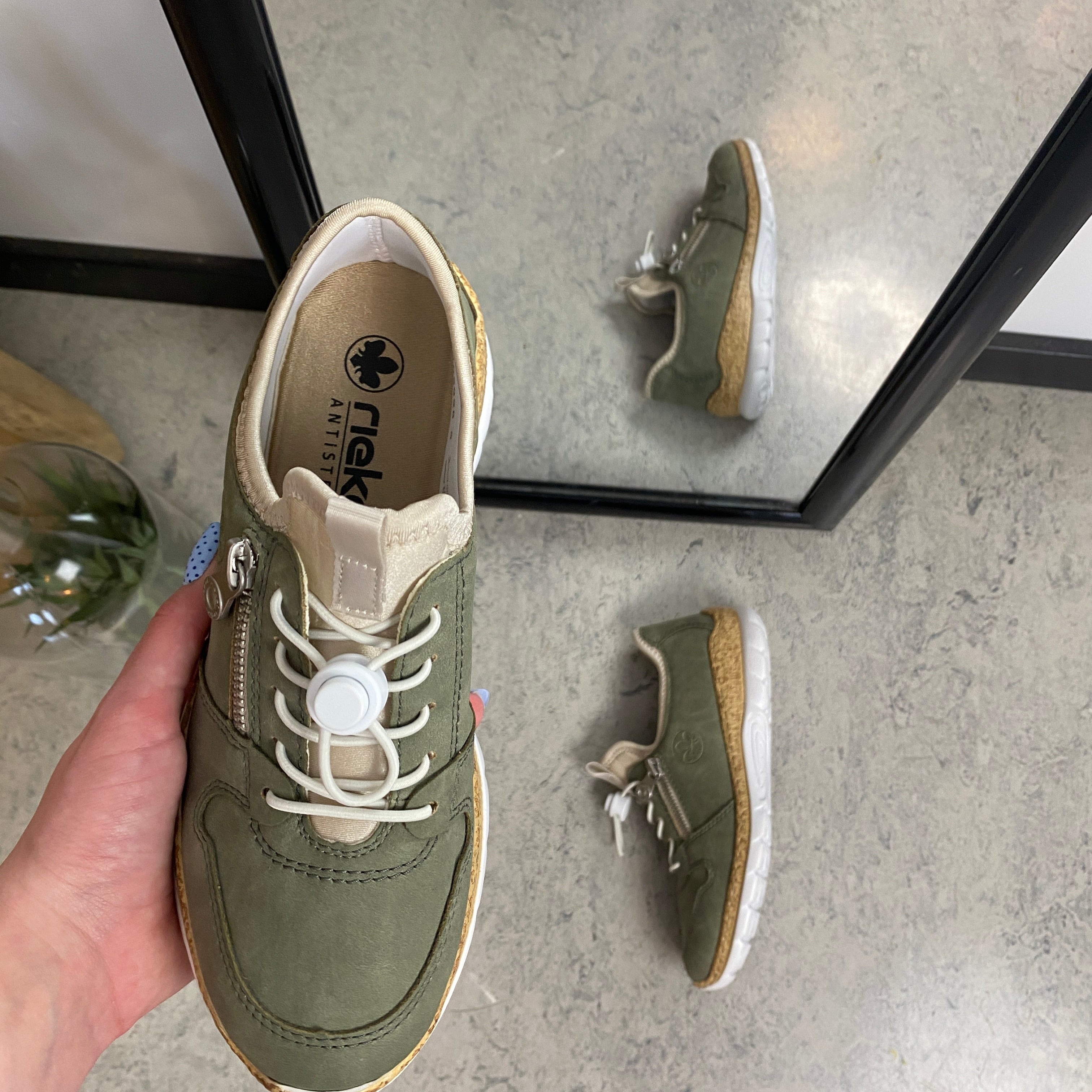 Rieker sneakers til dame – Grøn
