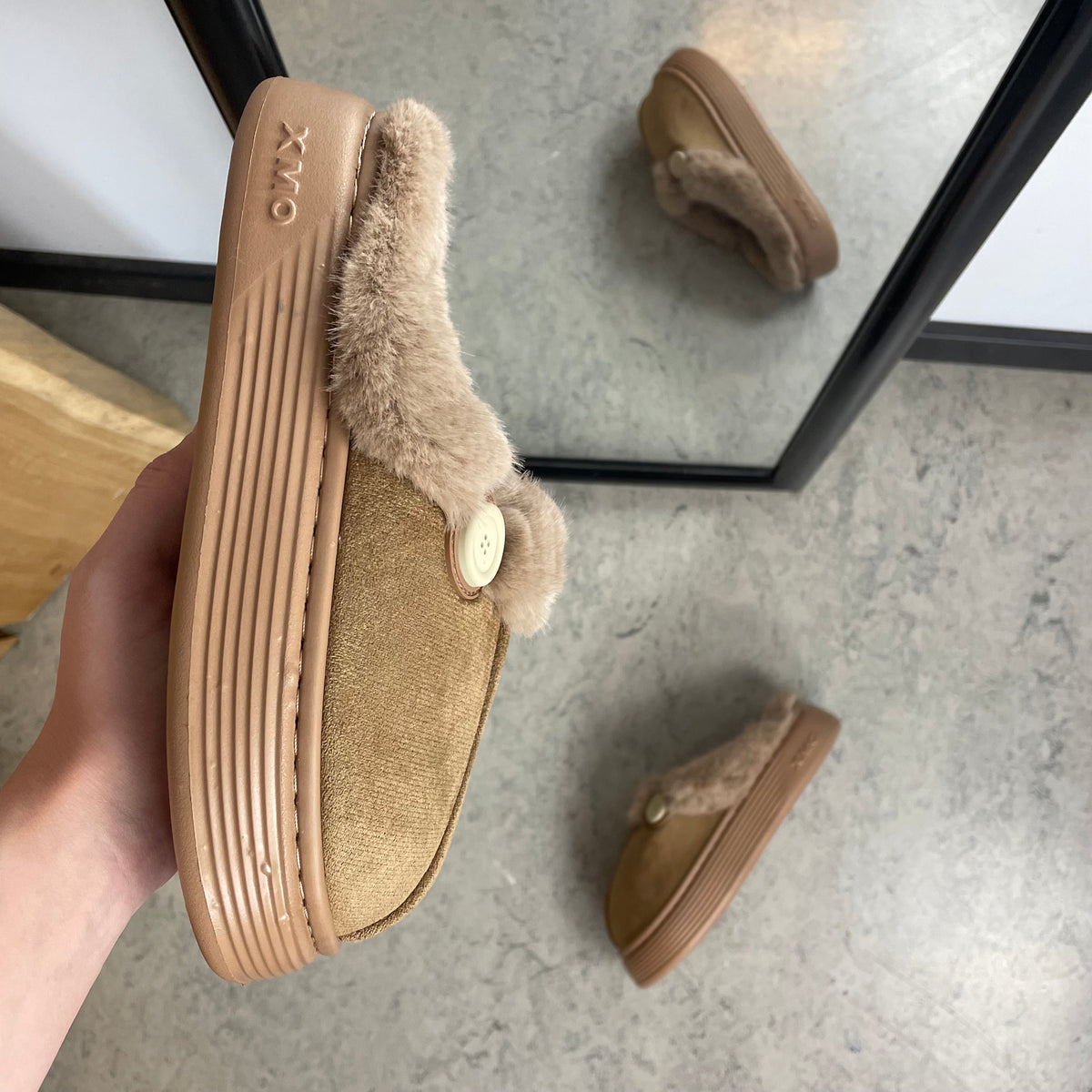 Matstar slip in – varm og bred hjemmesko med tyk, blød sål