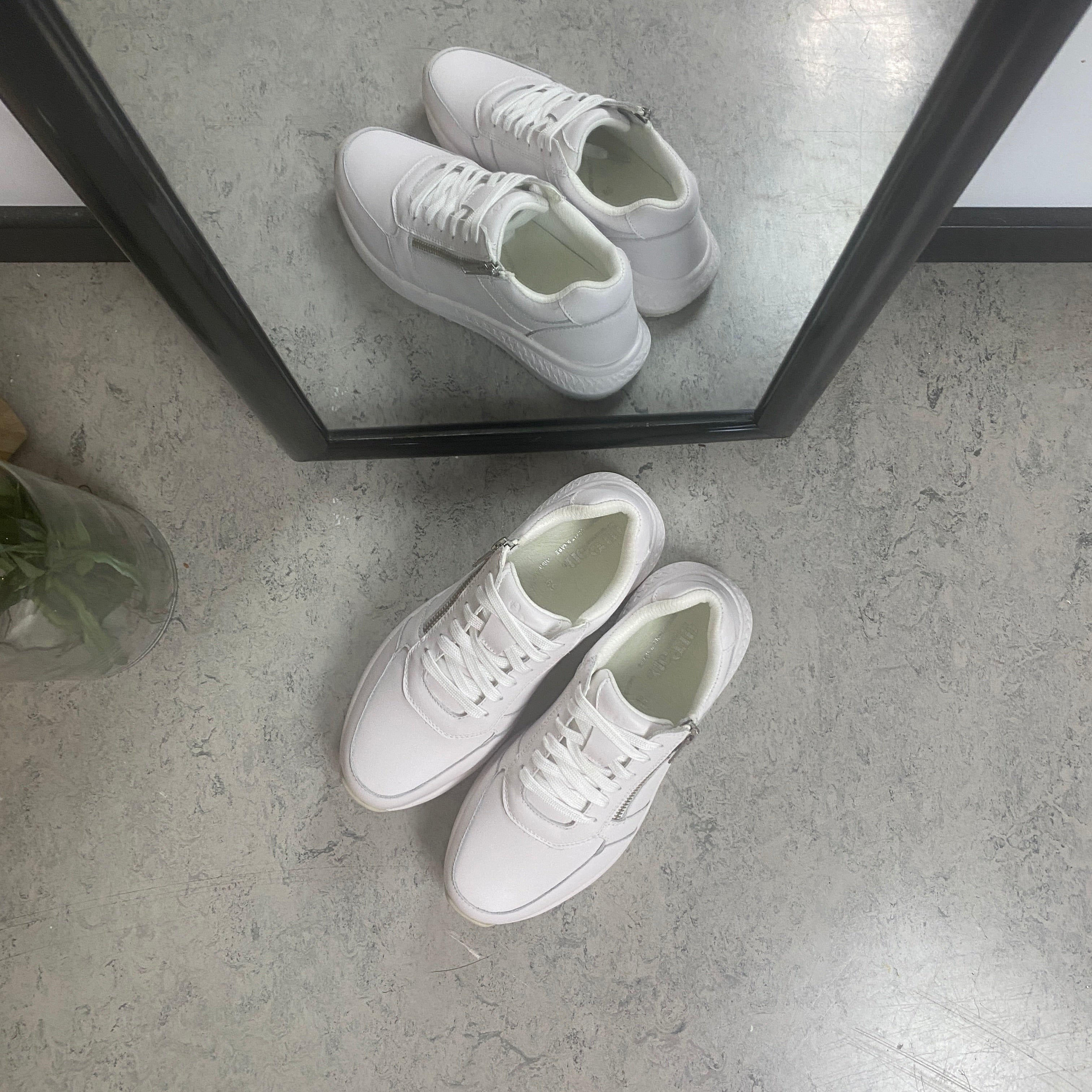 Zigga Zehra sneaker fra Green Comfort – hvid komfortsko i anilinlæder