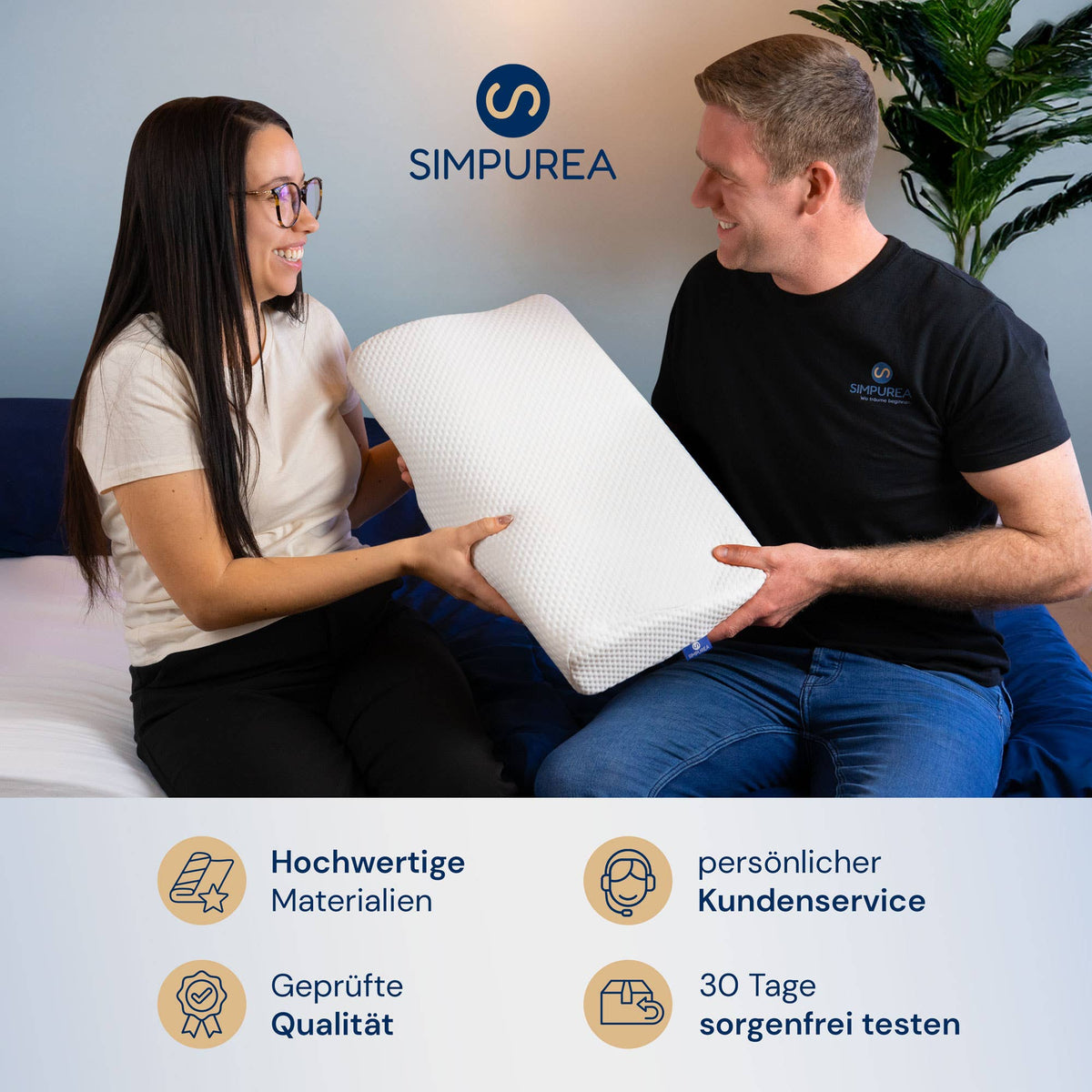 Ergonomisk hovedpude med memoryskum