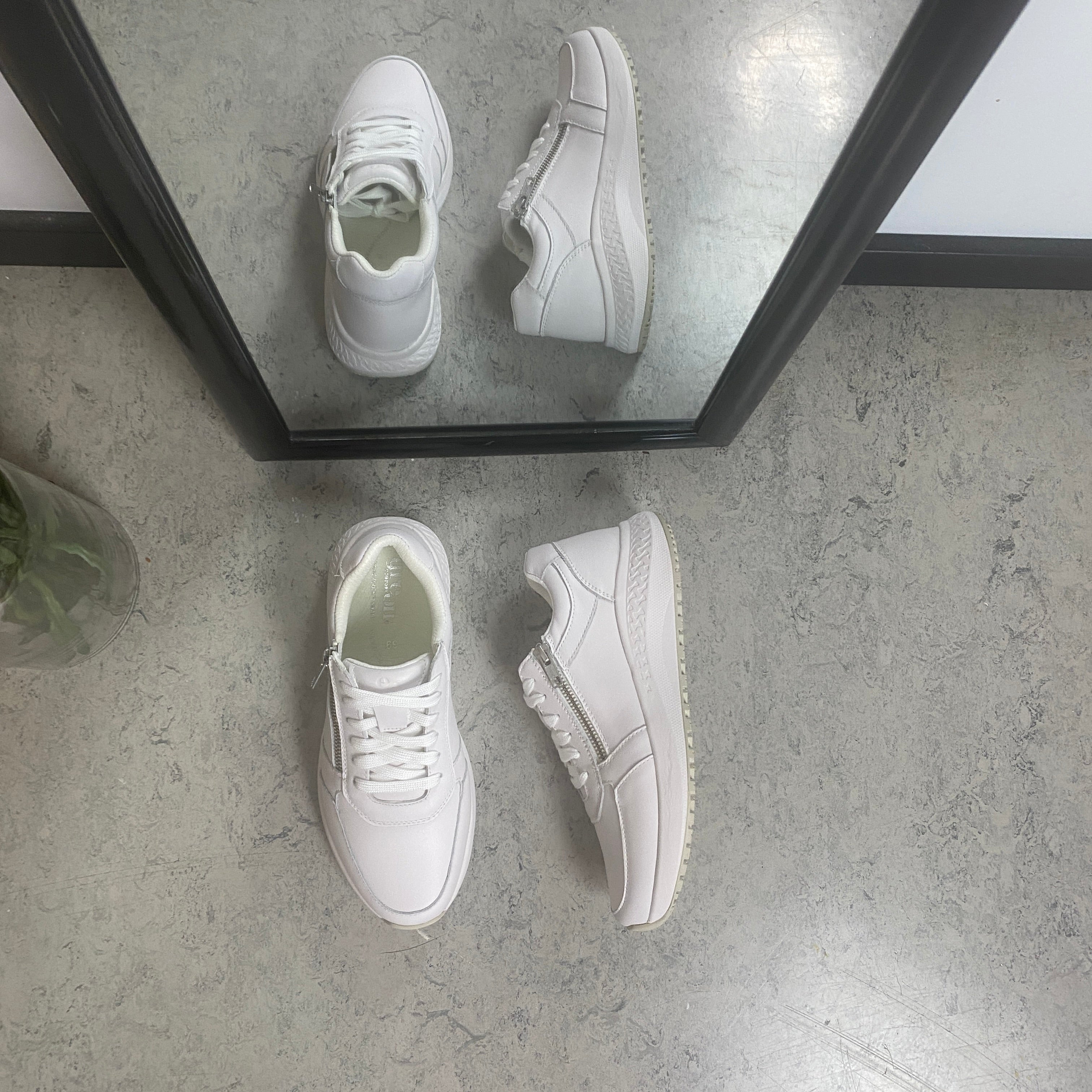 Zigga Zehra sneaker fra Green Comfort – hvid komfortsko i anilinlæder