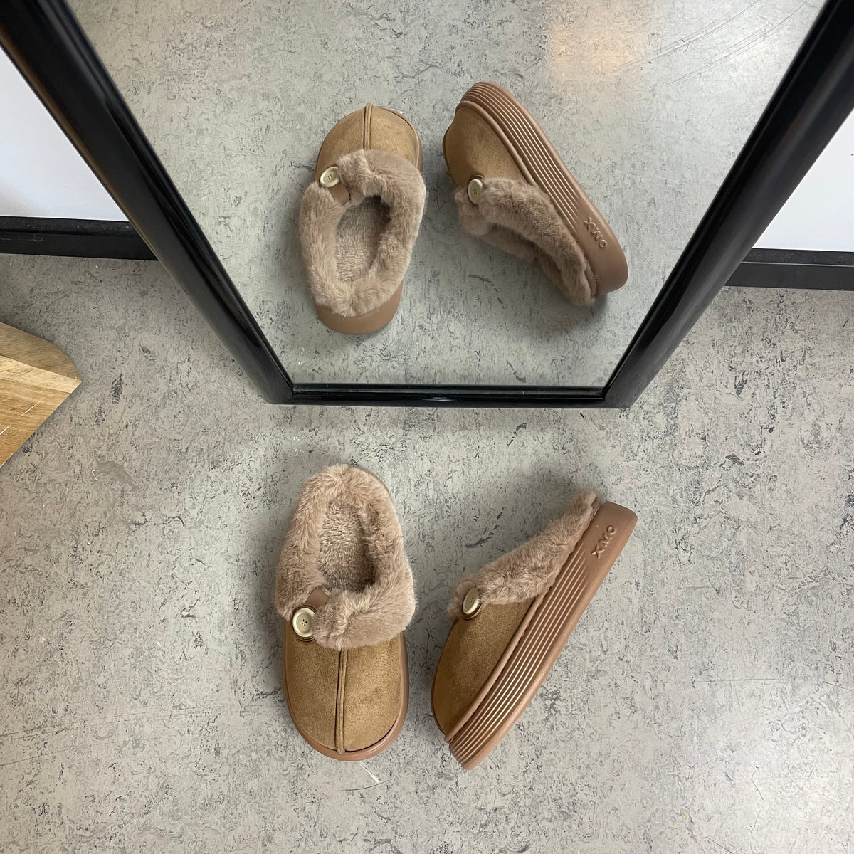 Matstar slip in – varm og bred hjemmesko med tyk, blød sål