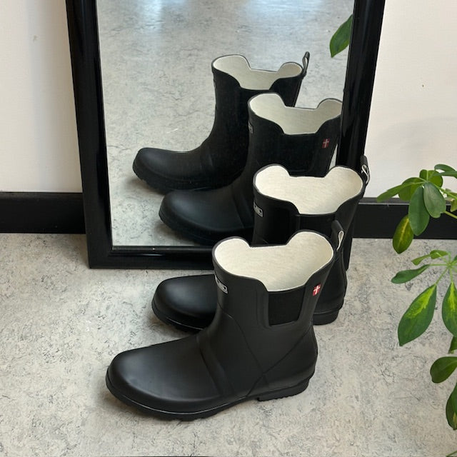 Sort Mols gummistøvle med lavt skaft