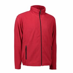 Nybo Rød Herre Shirts &amp; Outdoort Microfleece Cardigan, Antipilling, Elastik i Bund