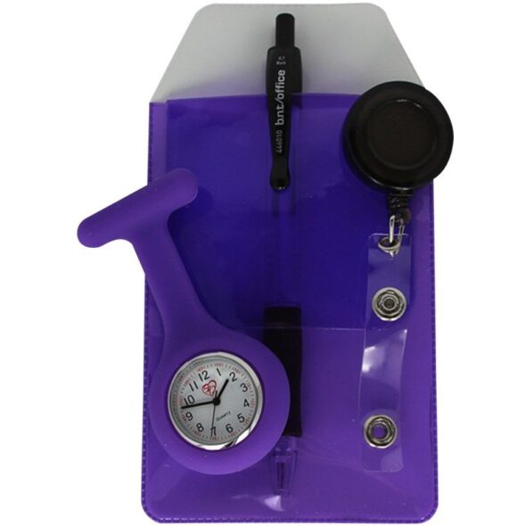 Sygeplejeur med lommebeskytter og nøglering