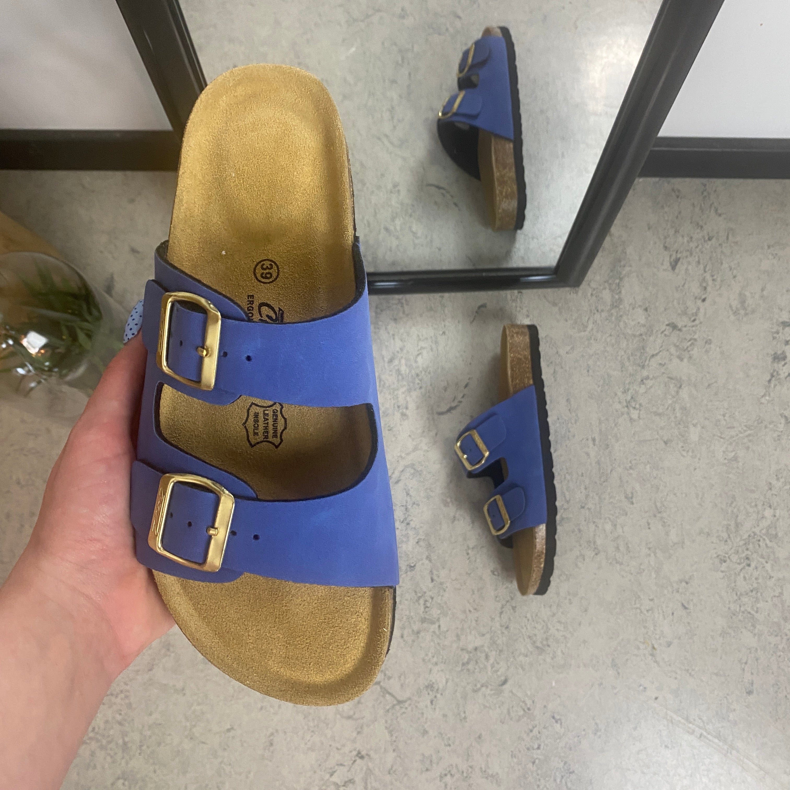Cruz slip on sandal – Blå