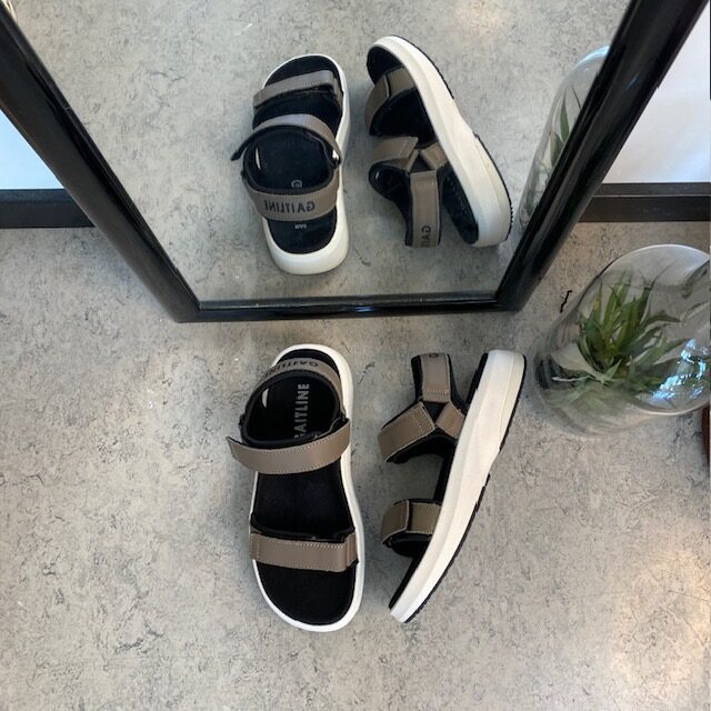 Brun Gaitline sandal med gængesål