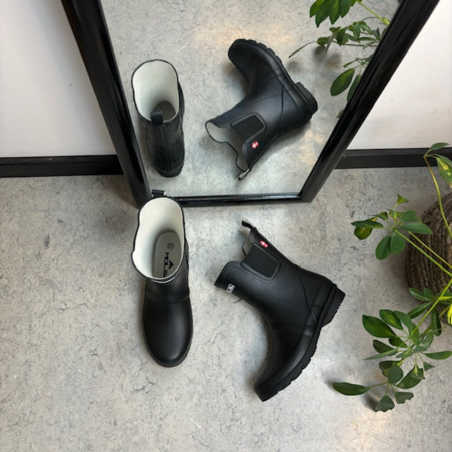 Sort Mols gummistøvle med lavt skaft