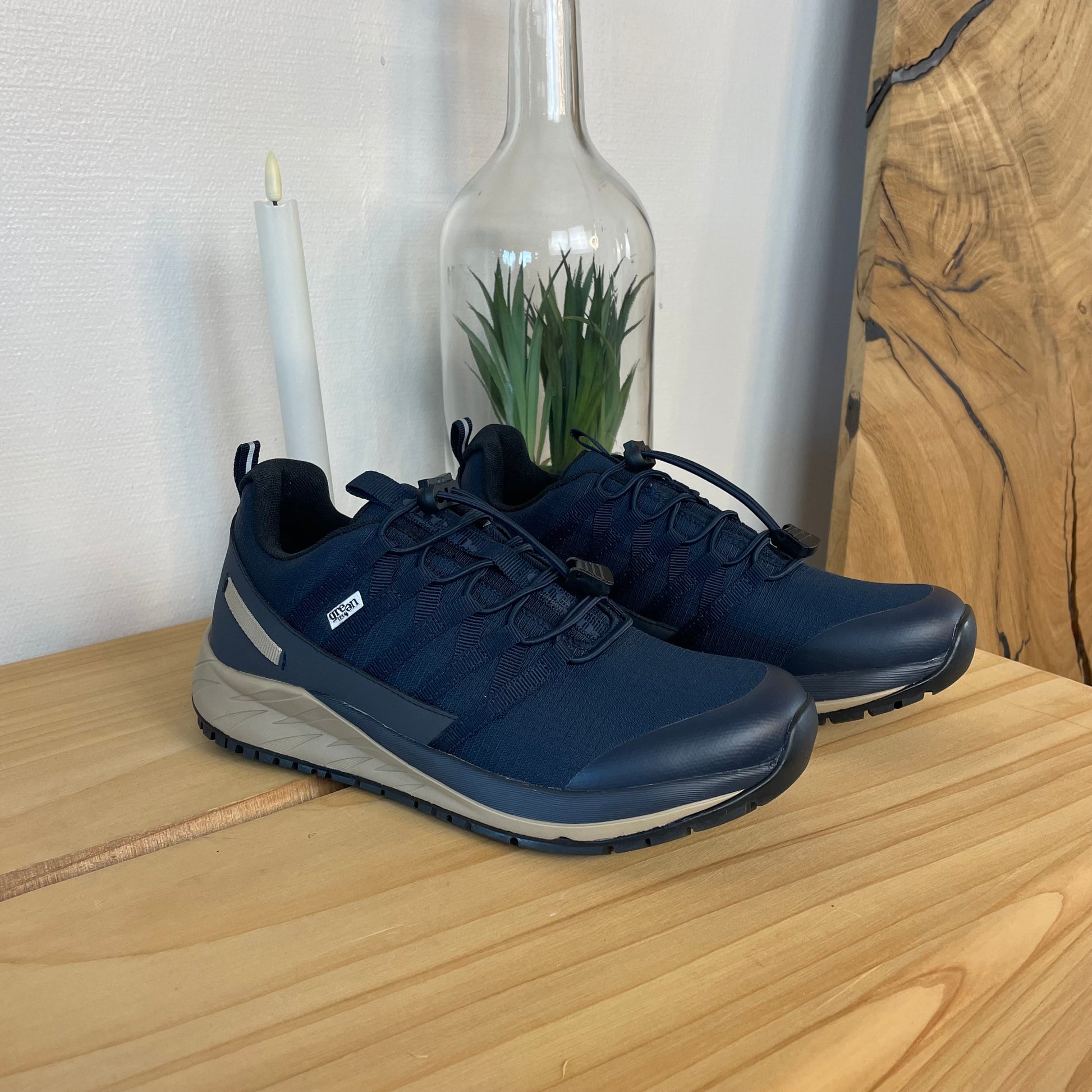 Green Comfort Path Pipi – blå outdoor sneaker med H-læst & svangstøtte