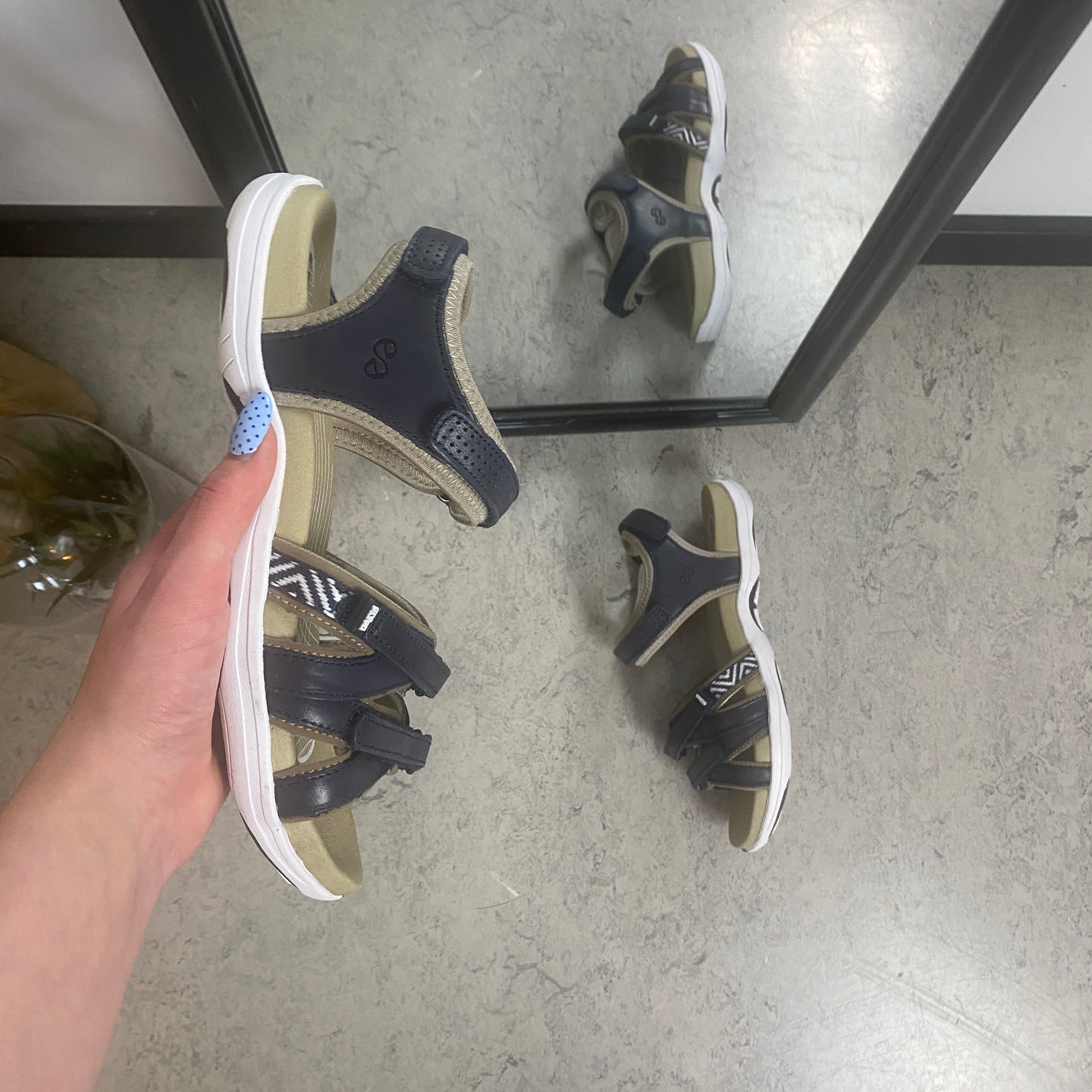 Green Comfort Corsica sandal – Marineblå