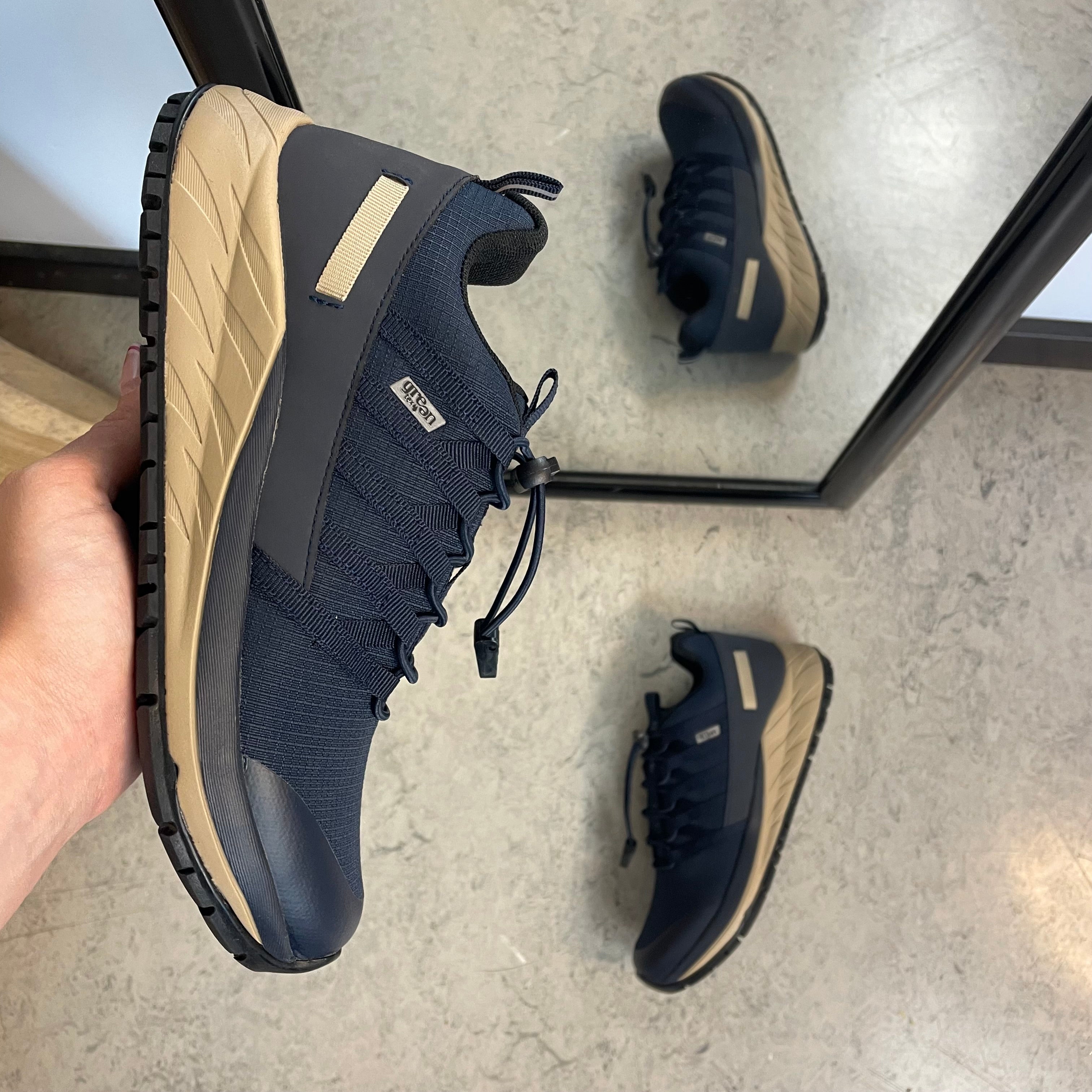Green Comfort Path Pipi – blå outdoor sneaker med H-læst & svangstøtte