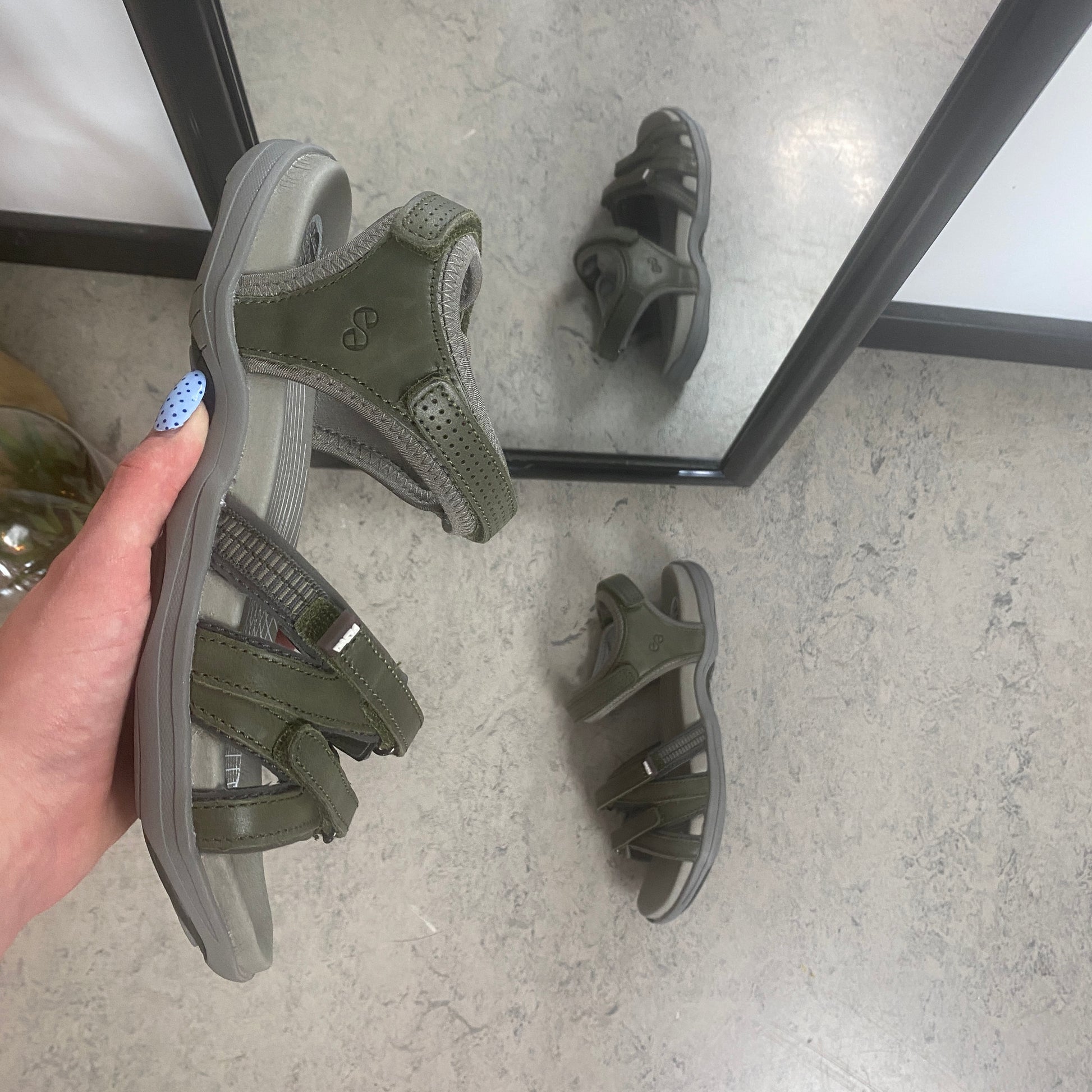 Green Comfort Corsica sandal – Olivengrøn