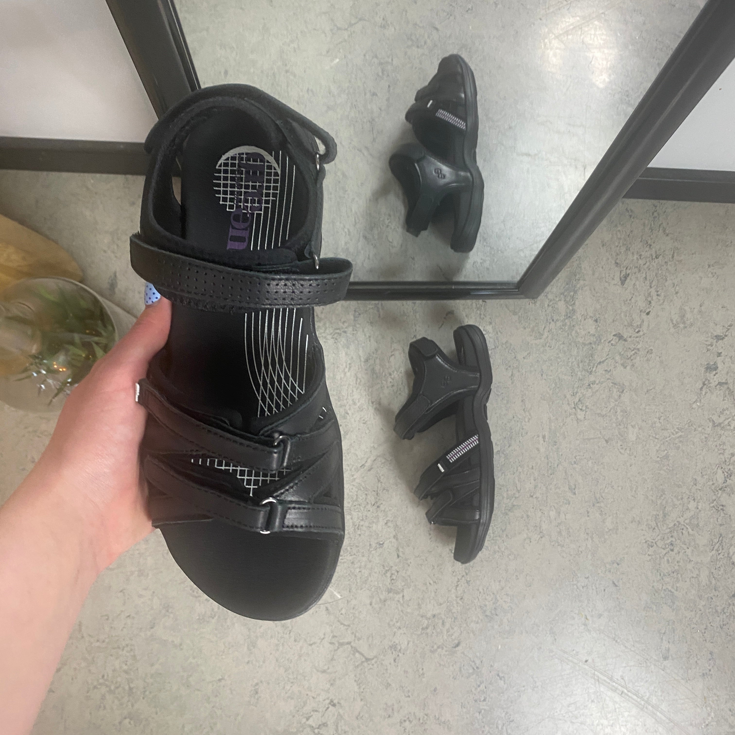 Green Comfort Corsica sandal – Sort