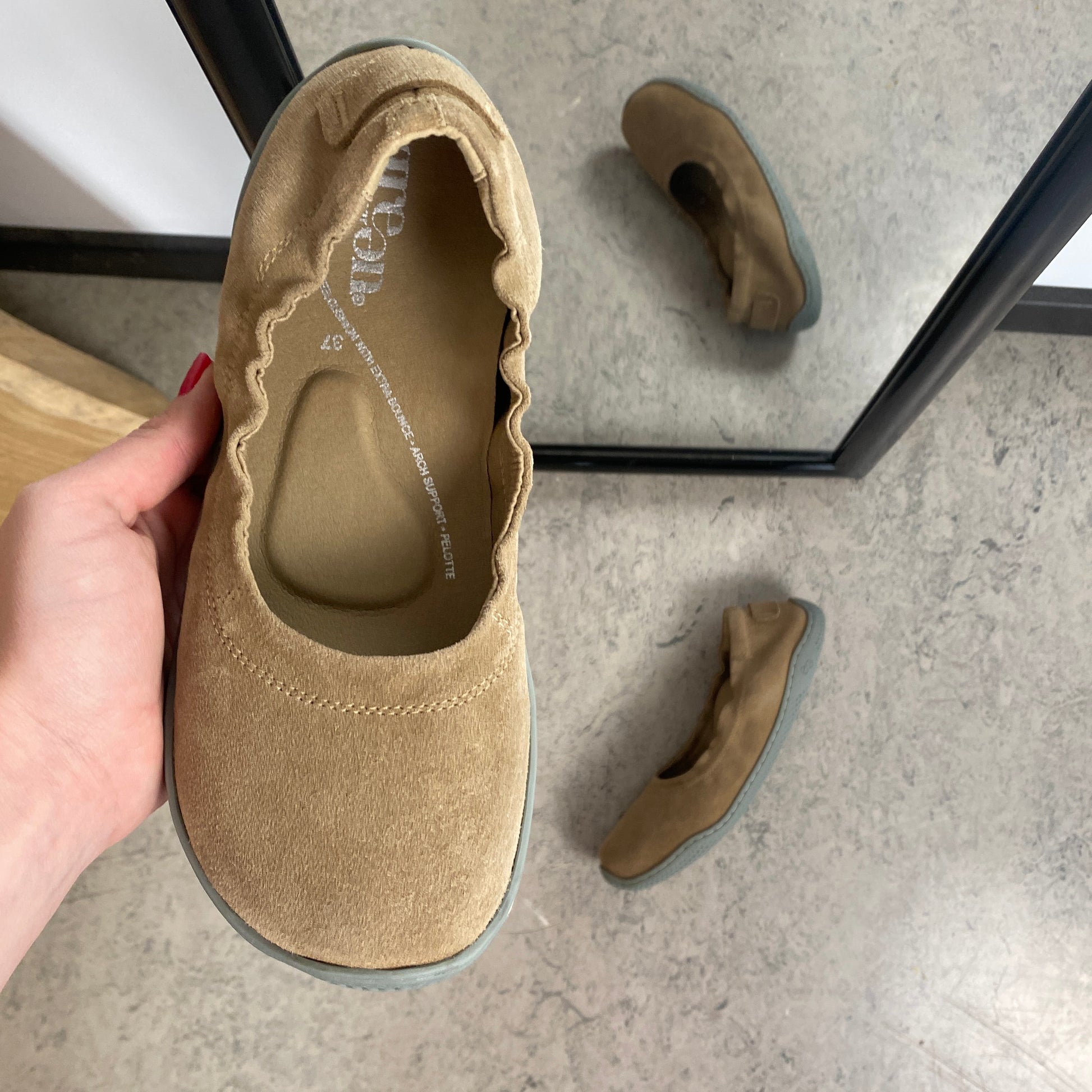 Green Comfort Leeds Lucca barfodssko i sand – naturlig bevægelse & fleksibel komfort