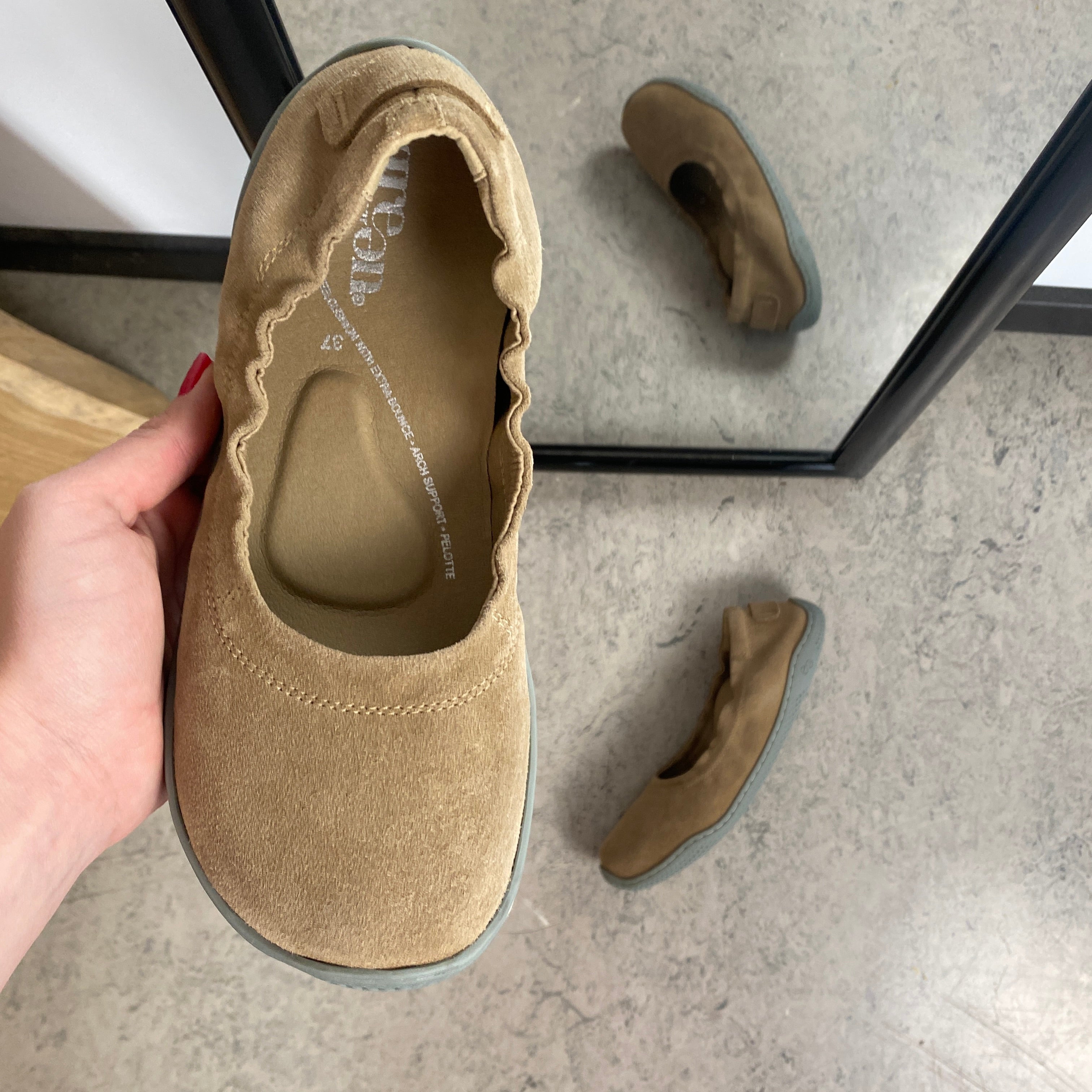Green Comfort Leeds Lucca barfodssko i sand – naturlig bevægelse & fleksibel komfort