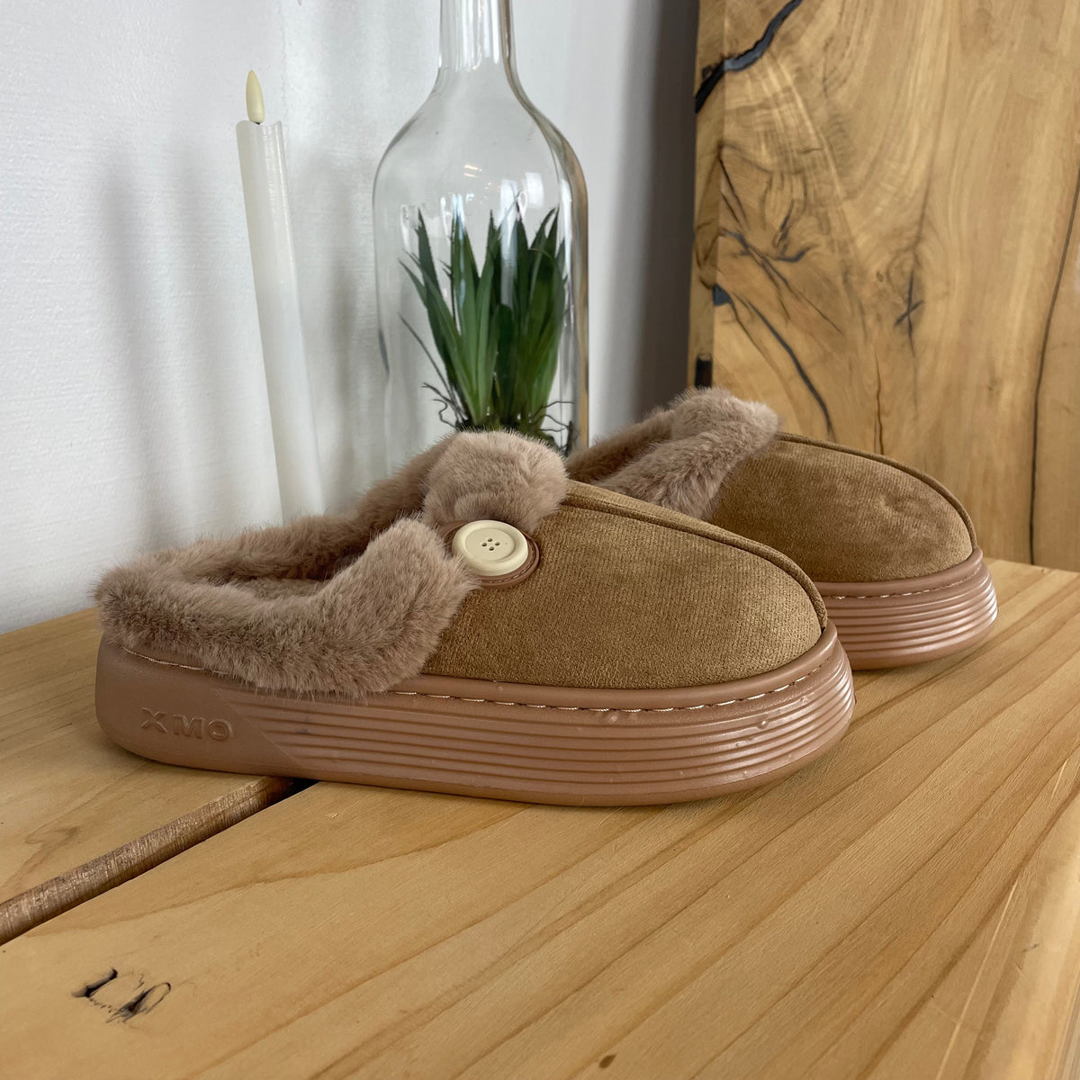 Matstar slip in – varm og bred hjemmesko med tyk, blød sål