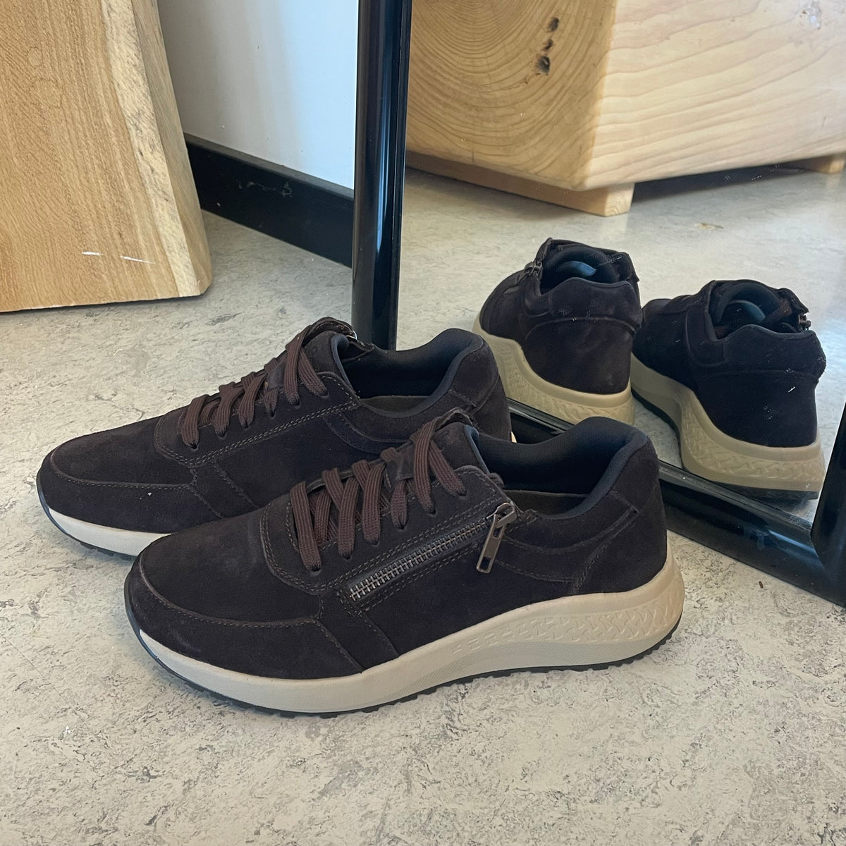 Green Comfort Zigga sneaker i brun