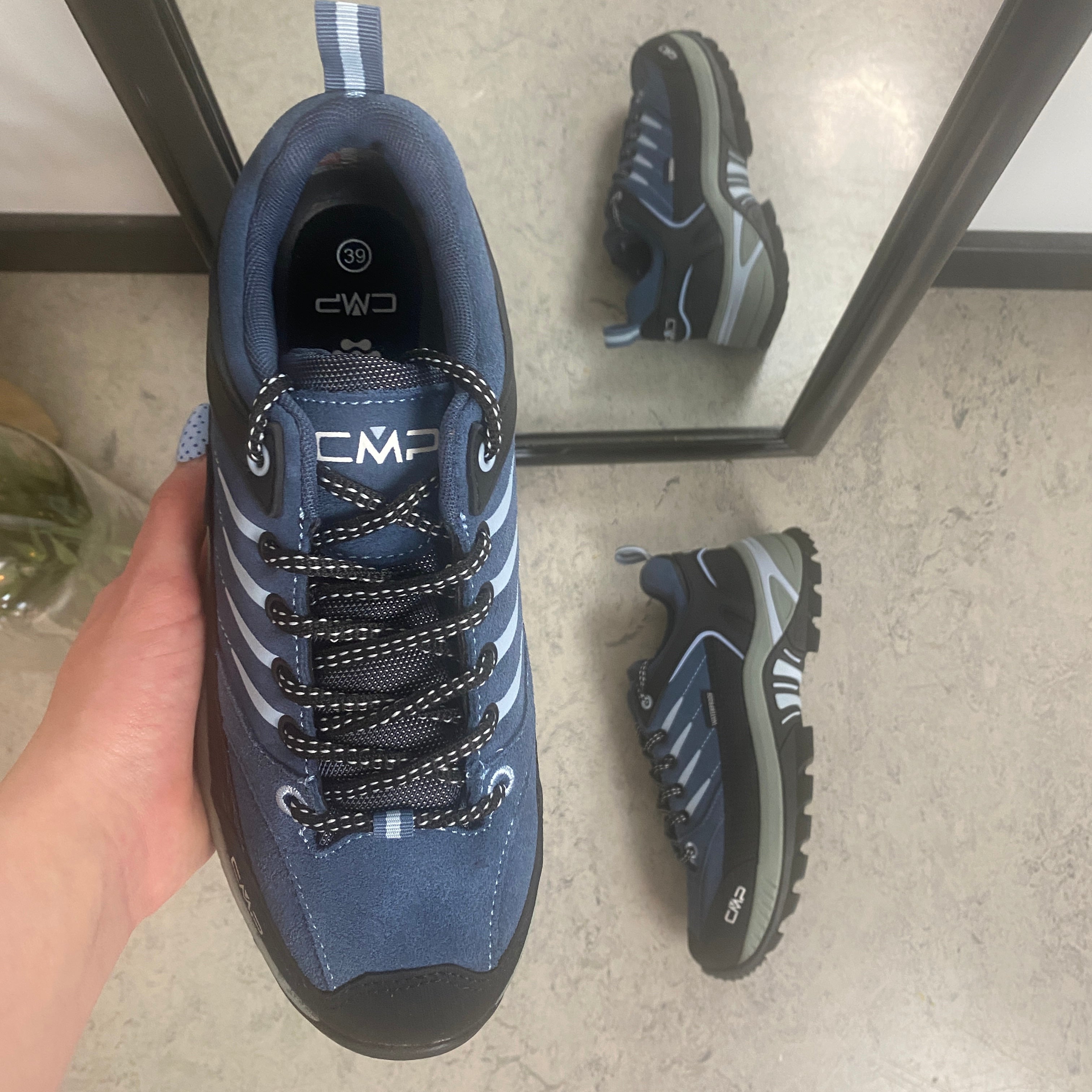 CMP Rigel vandtæt vandresko – blå vandresko i ruskind & tekstil