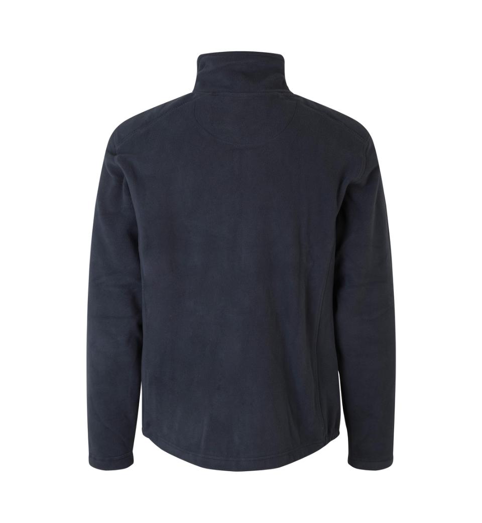 Navy fleececardigan til herre