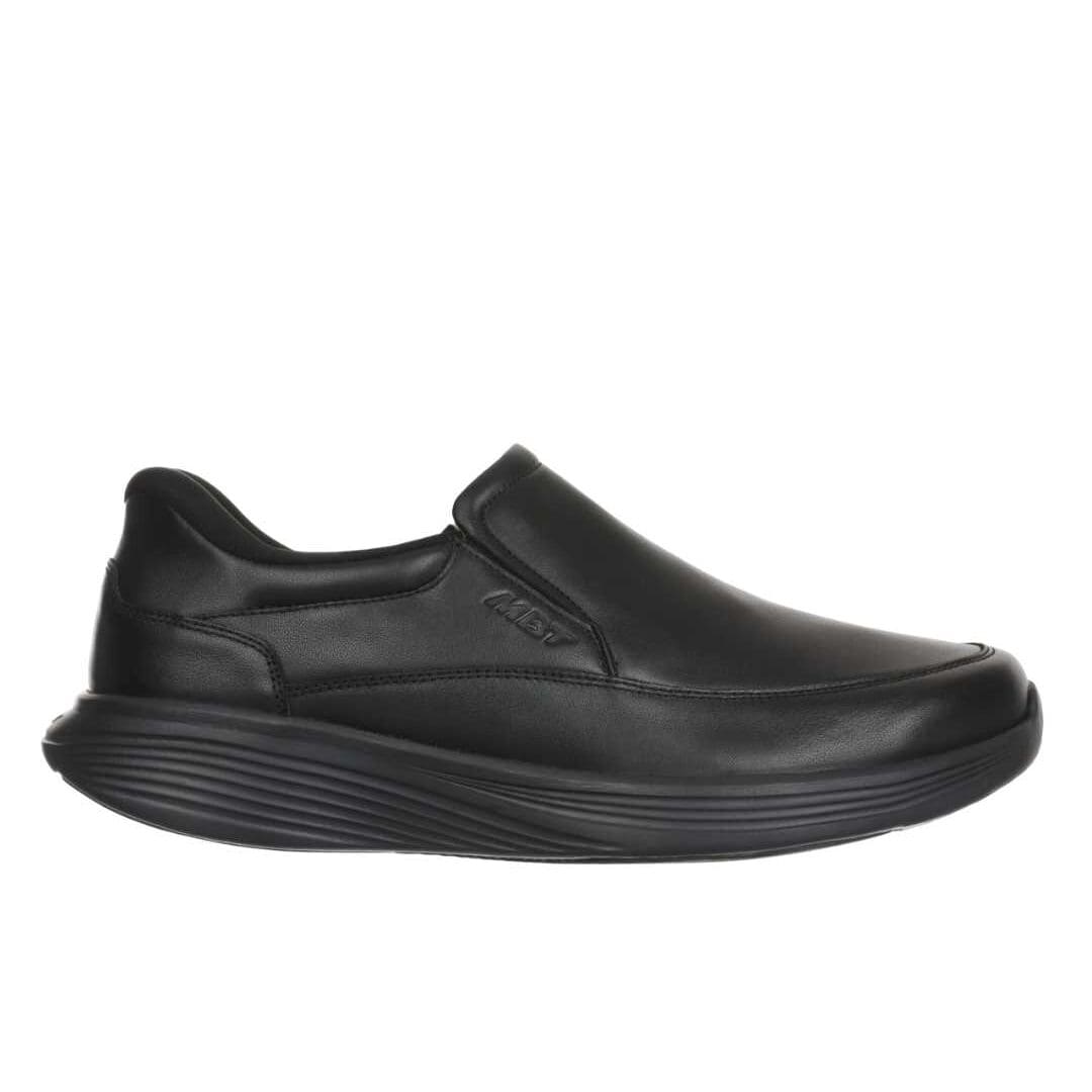 MBT SF-2000 sort herresko i skind. Slip-on model med ergonomisk Modena-rullesål.